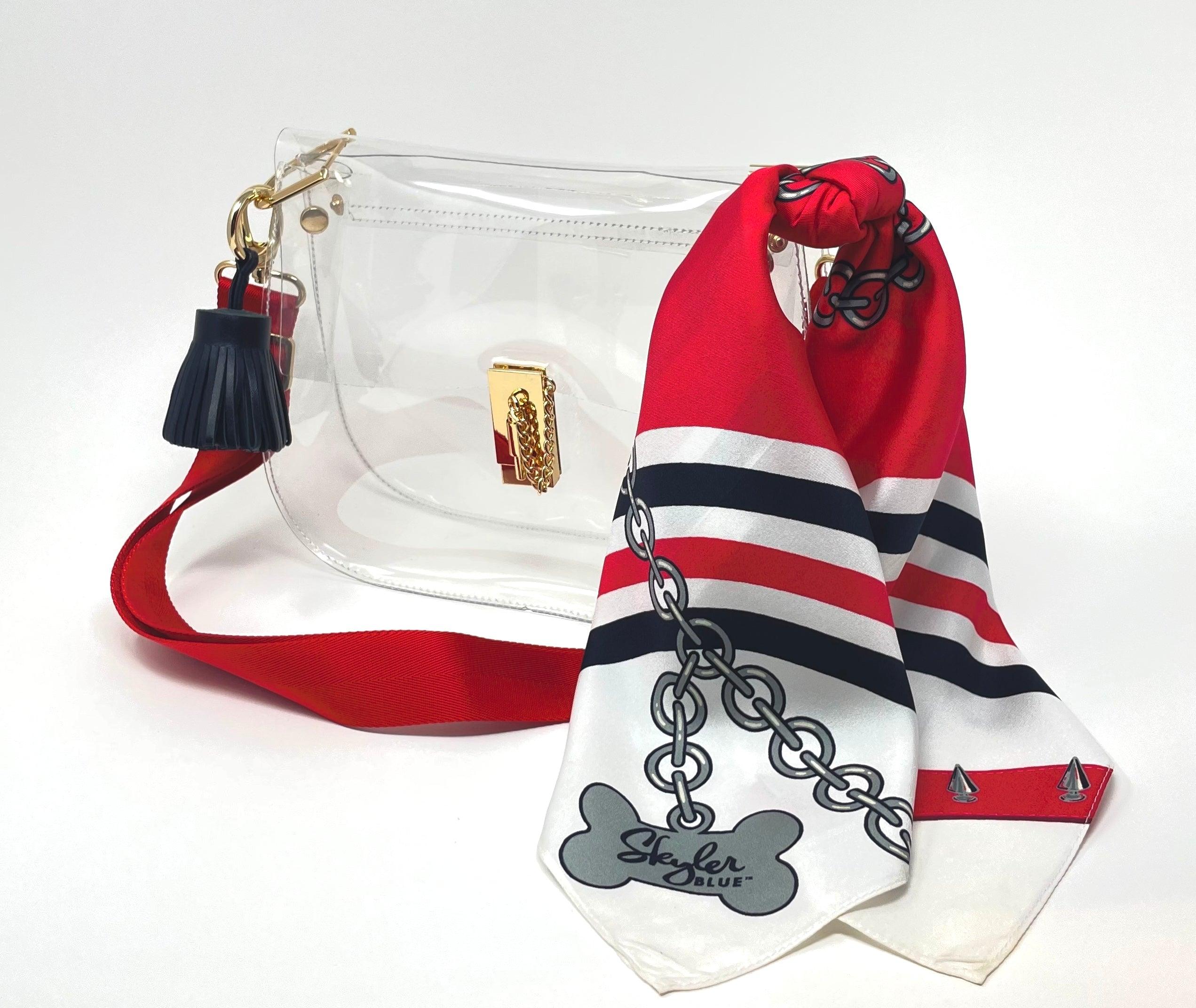 Signature Medium Saddle Clear Handbags