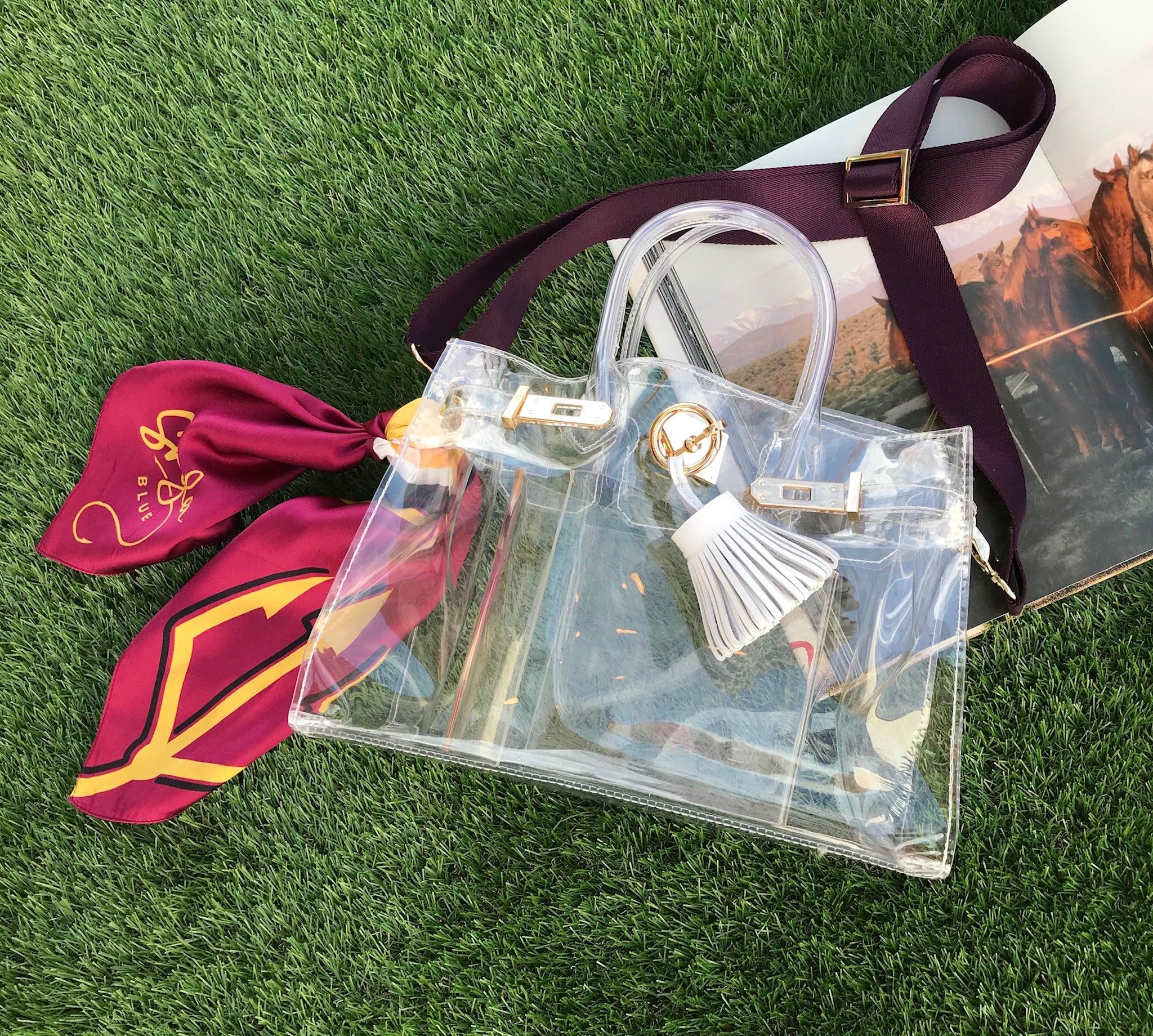 Signature Large Satchel Clear Handbags