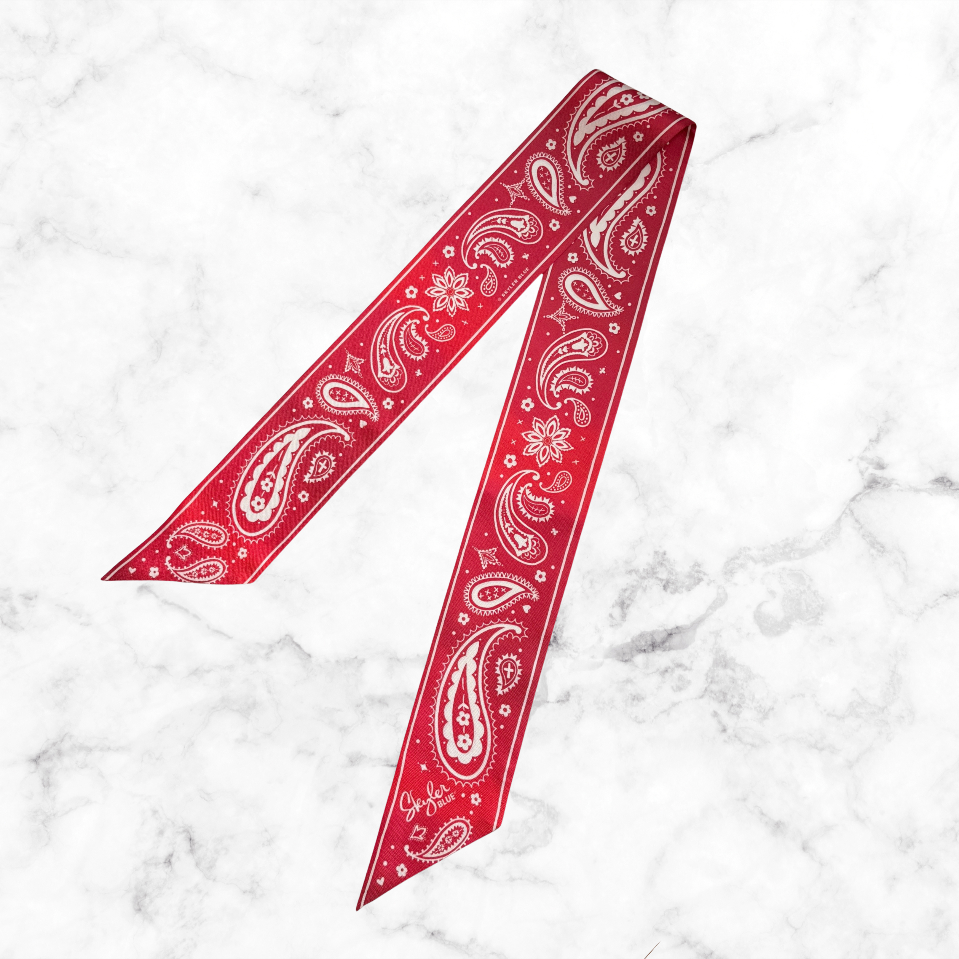 The Red Bandana Twilly Scarf