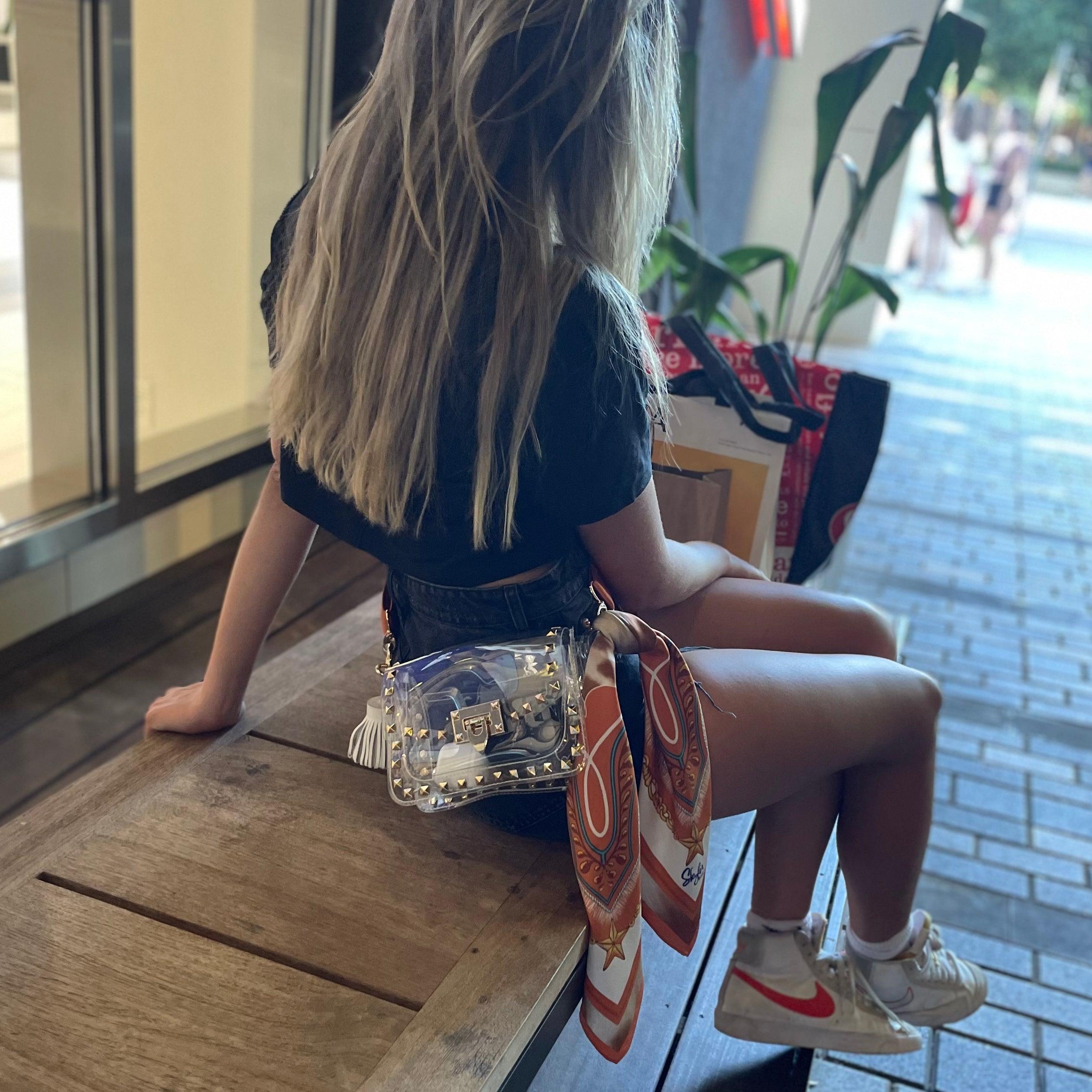 The Austin Clear Small Studded Fanny Pack