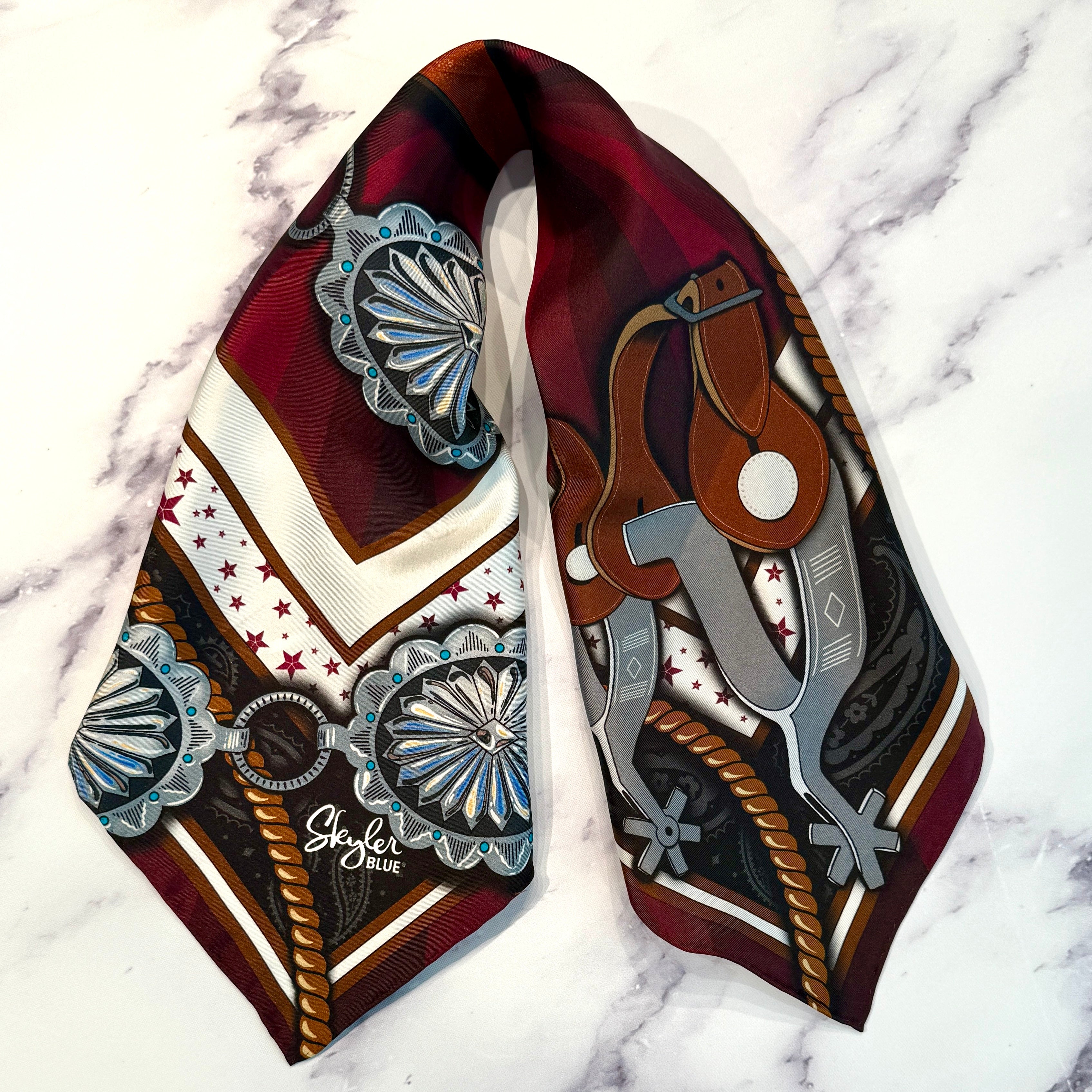 The Maroon Cowgirl Clear Small Studded Bag