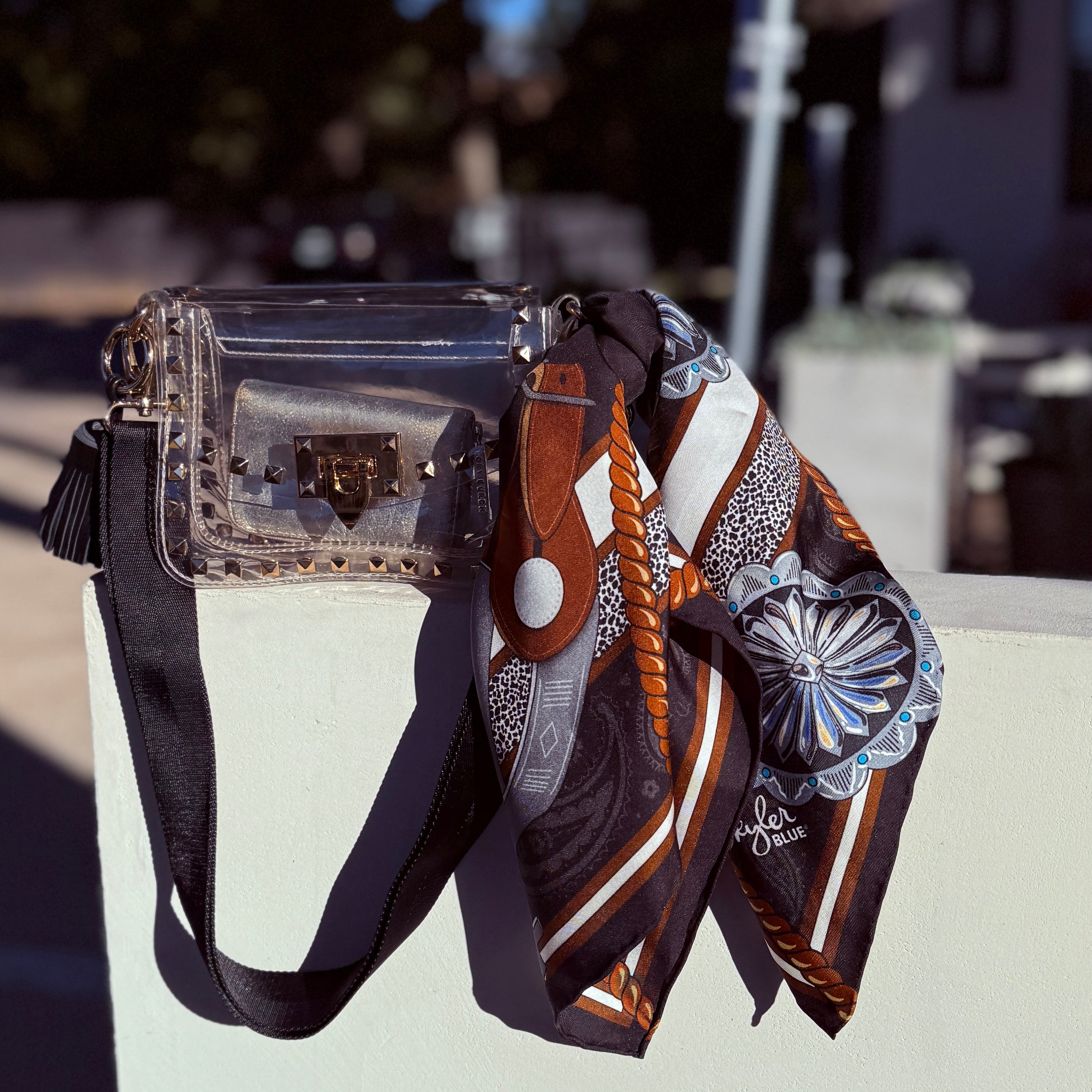 The OG Cowgirl Clear Small Studded Bag