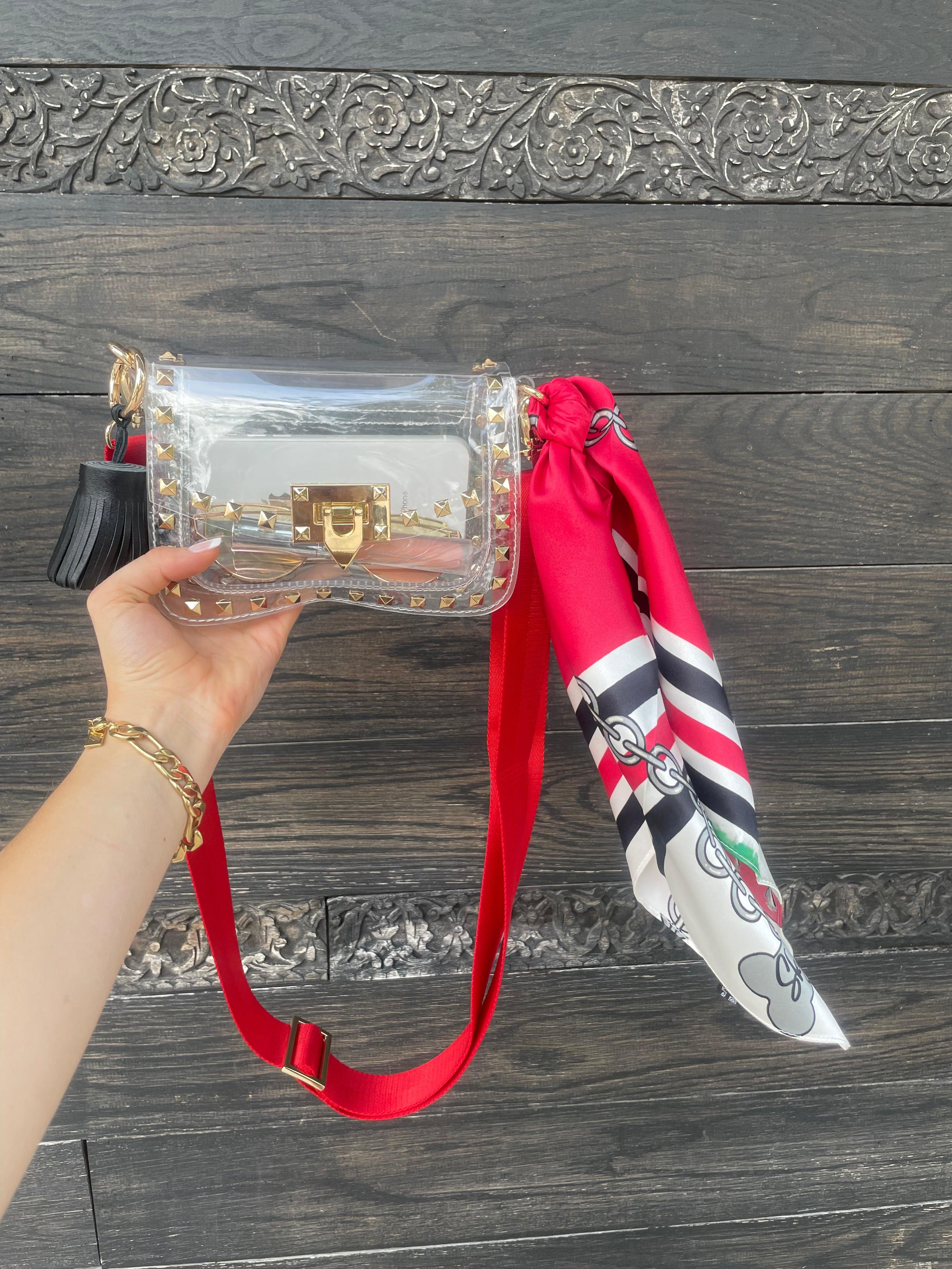 The Athens 001 Clear Small Studded Bag