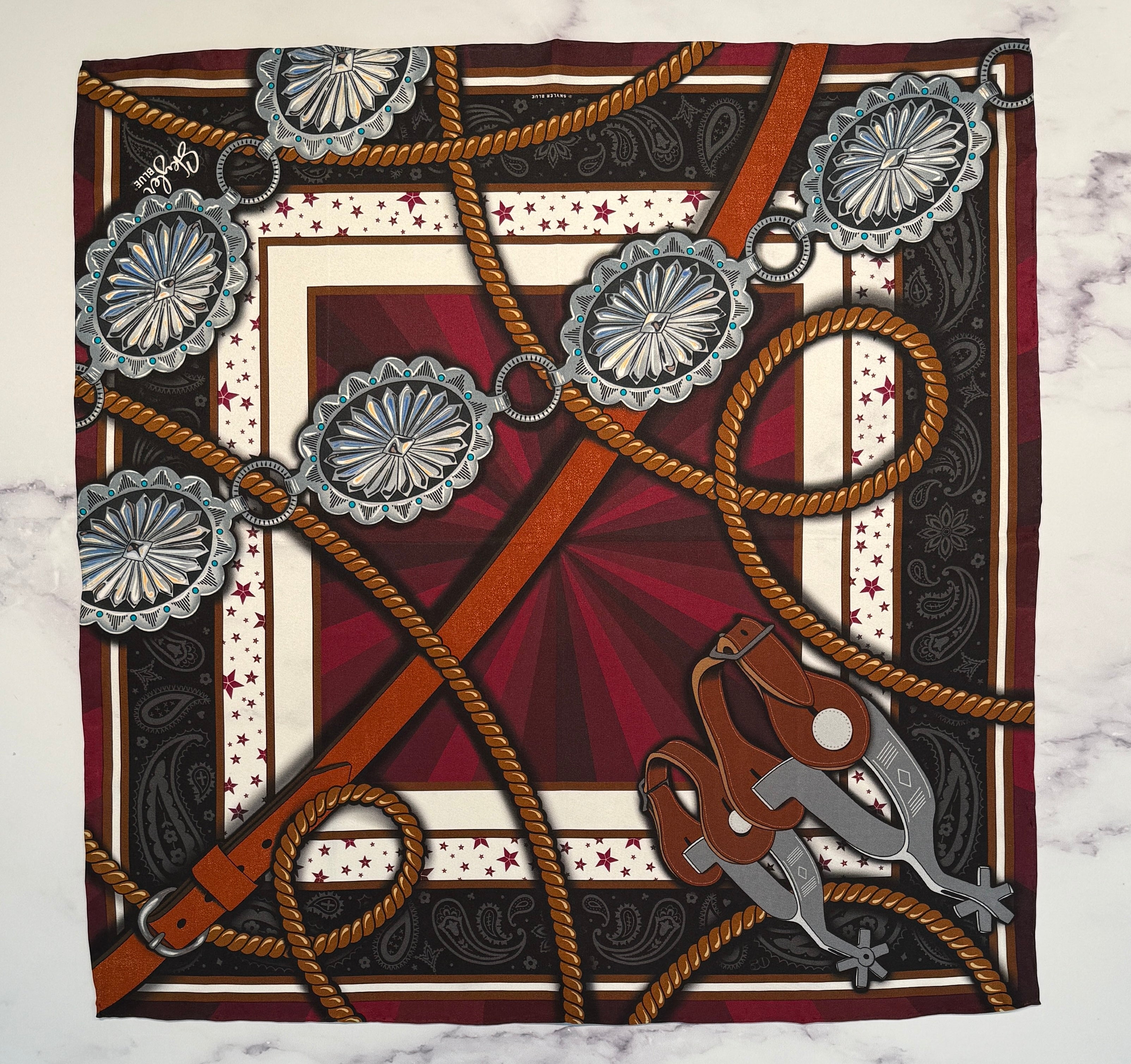 The Maroon Cowgirl Clear Small Studded Bag