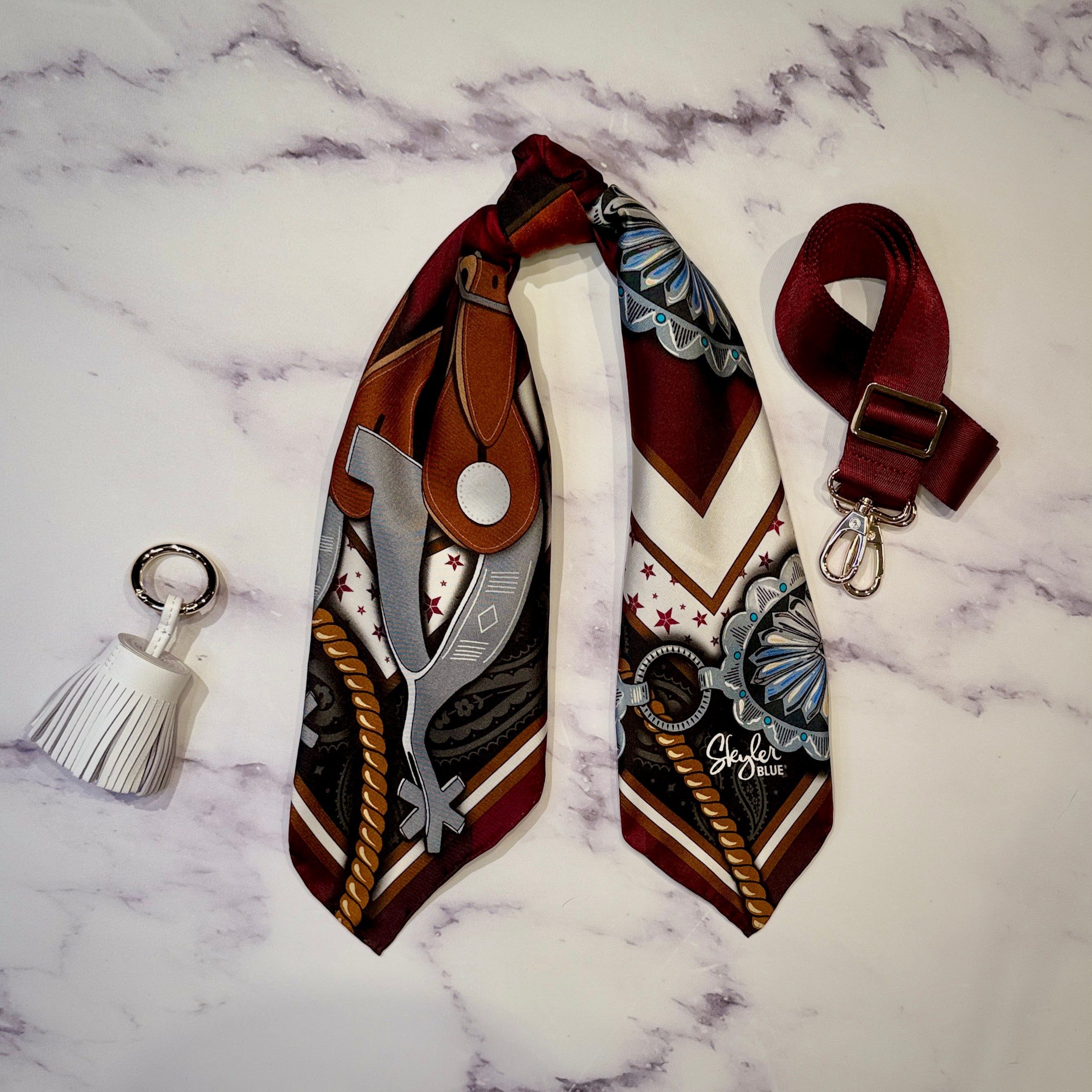 The Maroon Cowgirl Clear Medium Saddle Bag