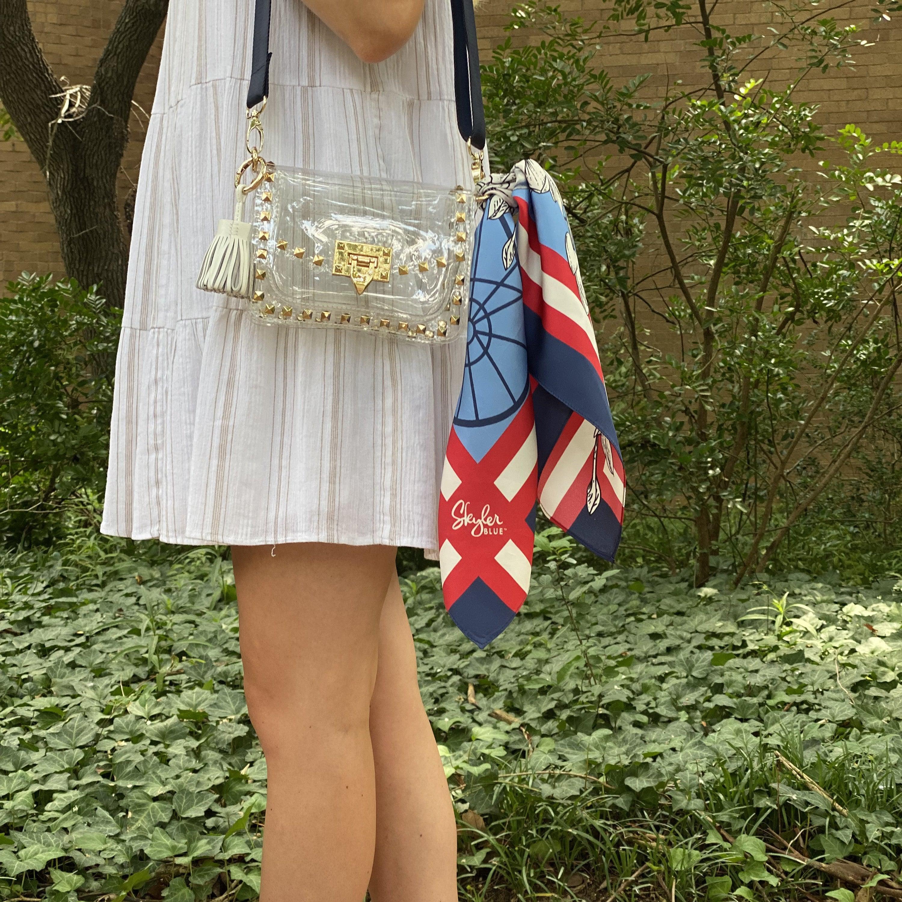 The Oxford Clear Small Studded Bag