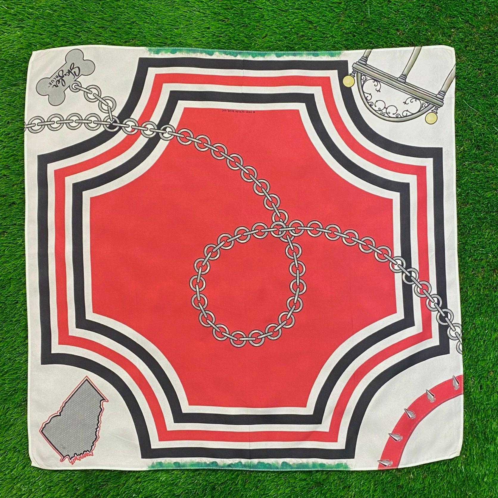 Skyler Blue’s The Athens 001 60-centimeter 100% silk twill scarf