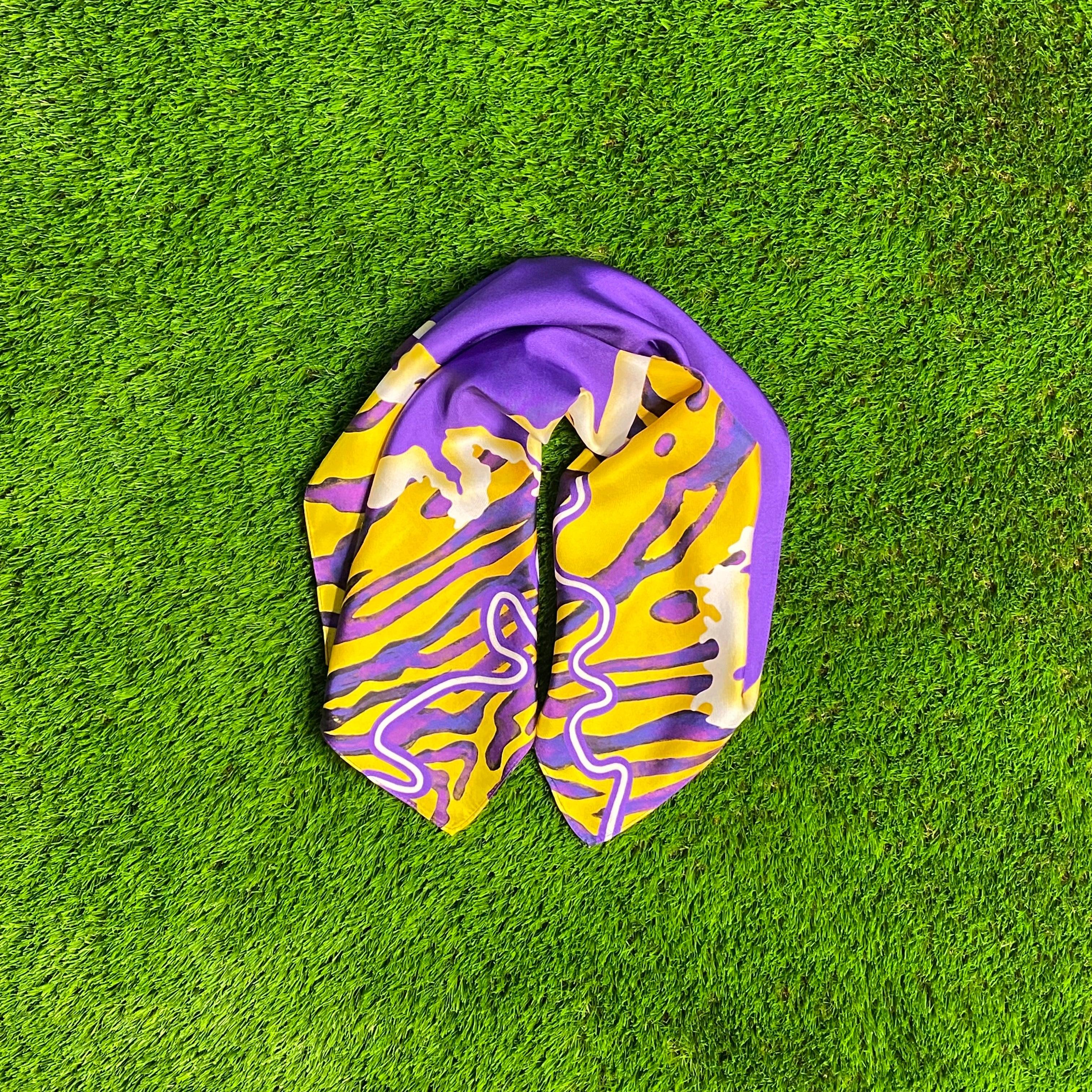 Skyler Blue’s The Baton Rouge 60-centimeter 100% silk twill scarf