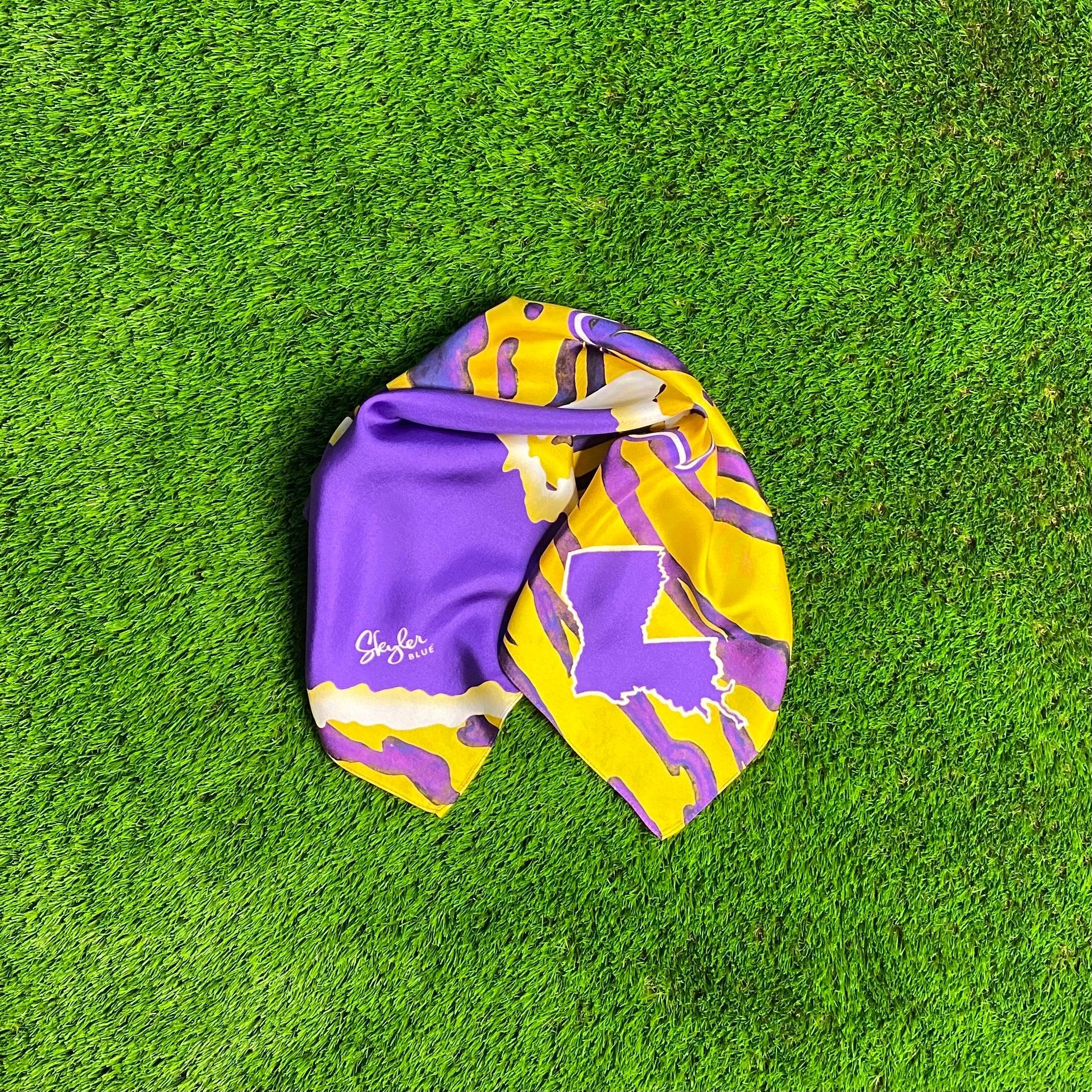 Skyler Blue’s The Baton Rouge 60-centimeter 100% silk twill scarf