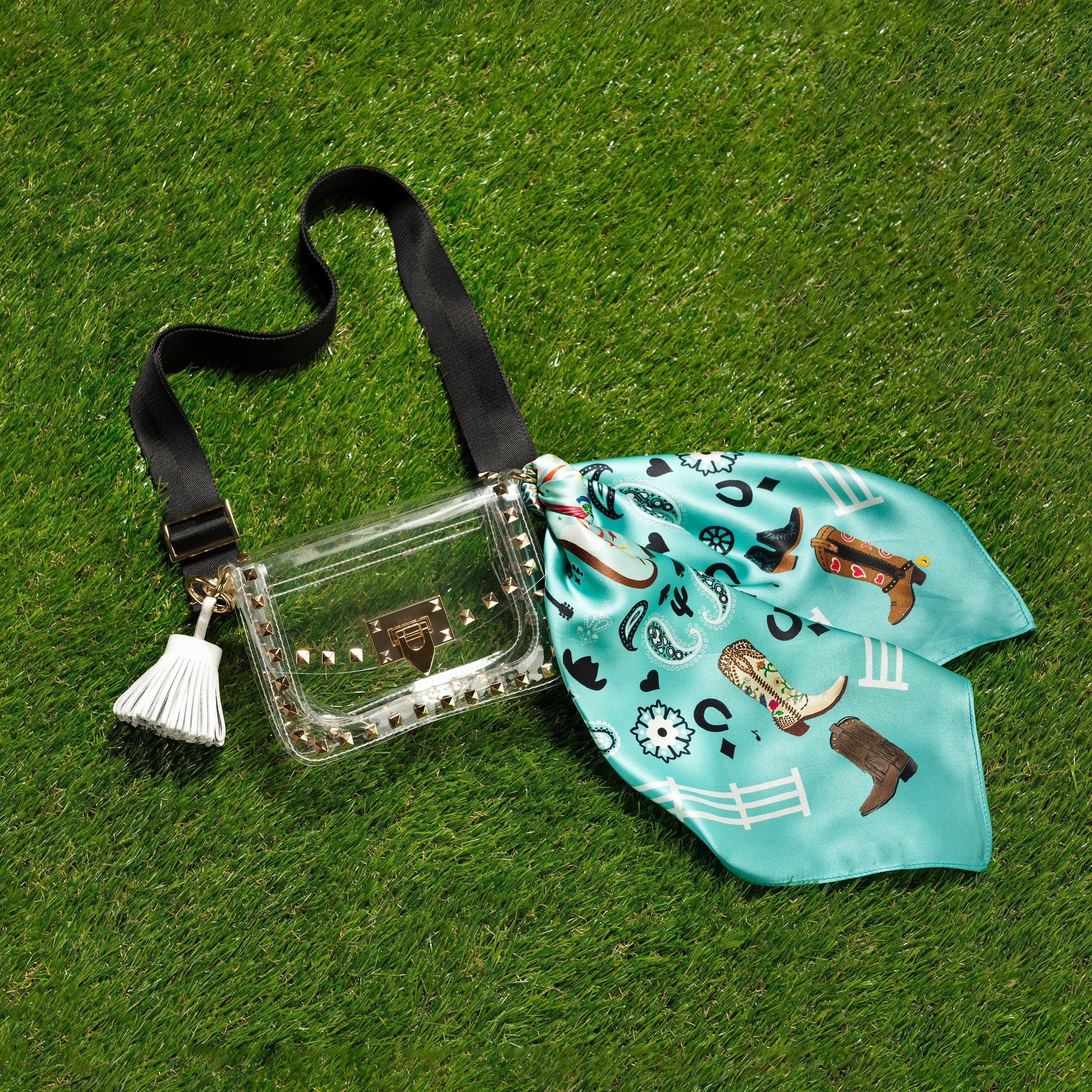 The Rodeo Clear Small Studded Bag