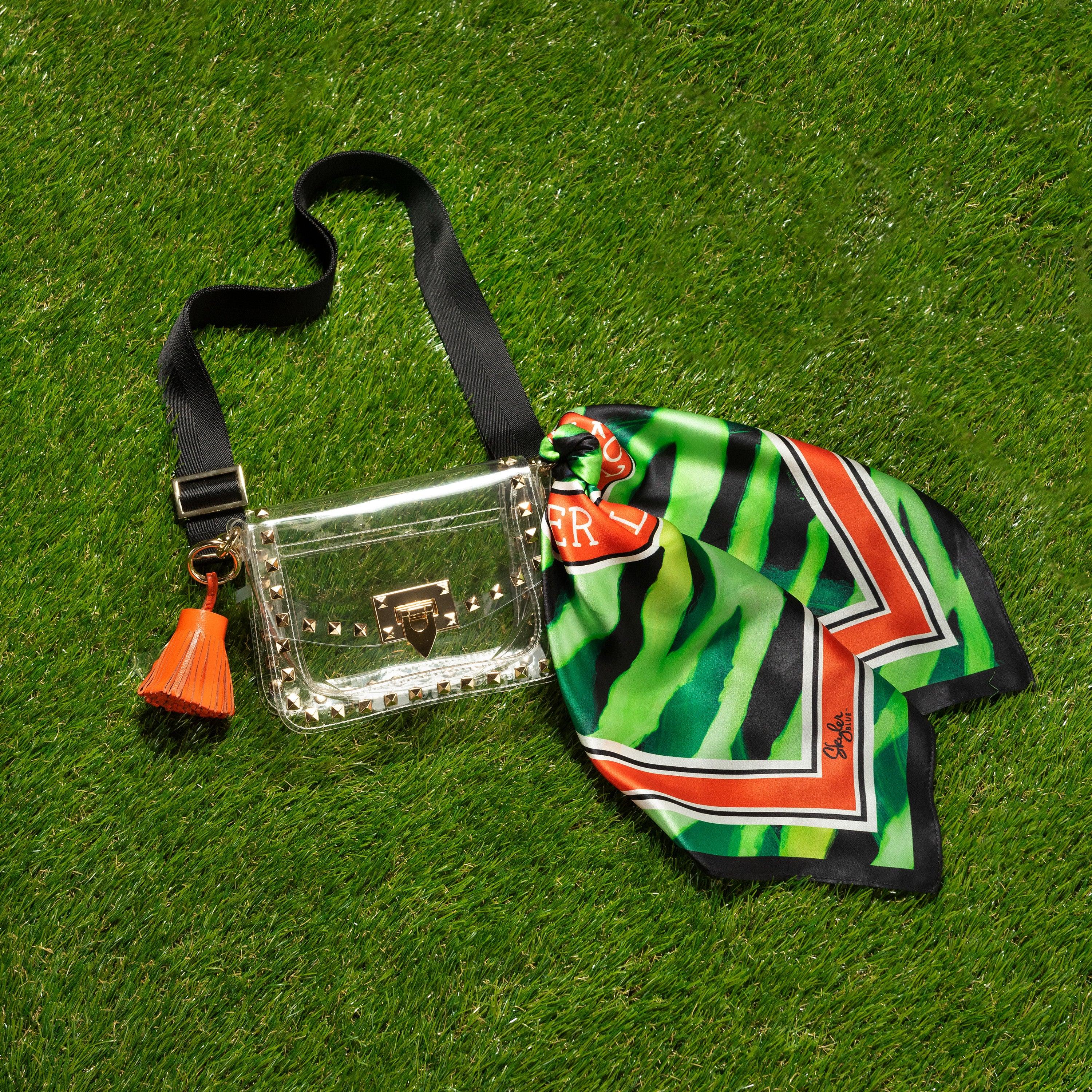 The Lucy Clear Small Studded Bag