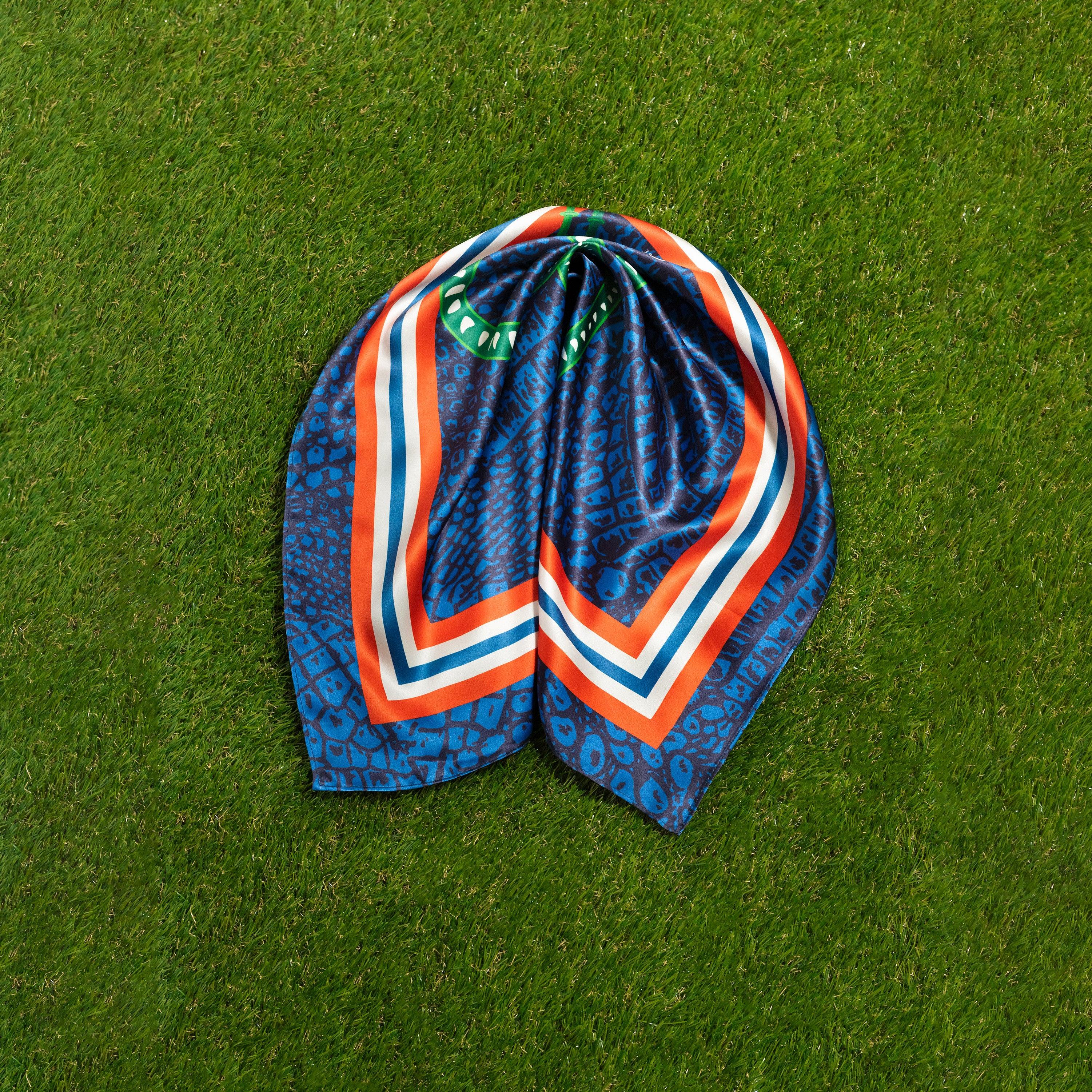 Skyler Blue’s The Gainesville 60-centimeter 100% silk twill scarf