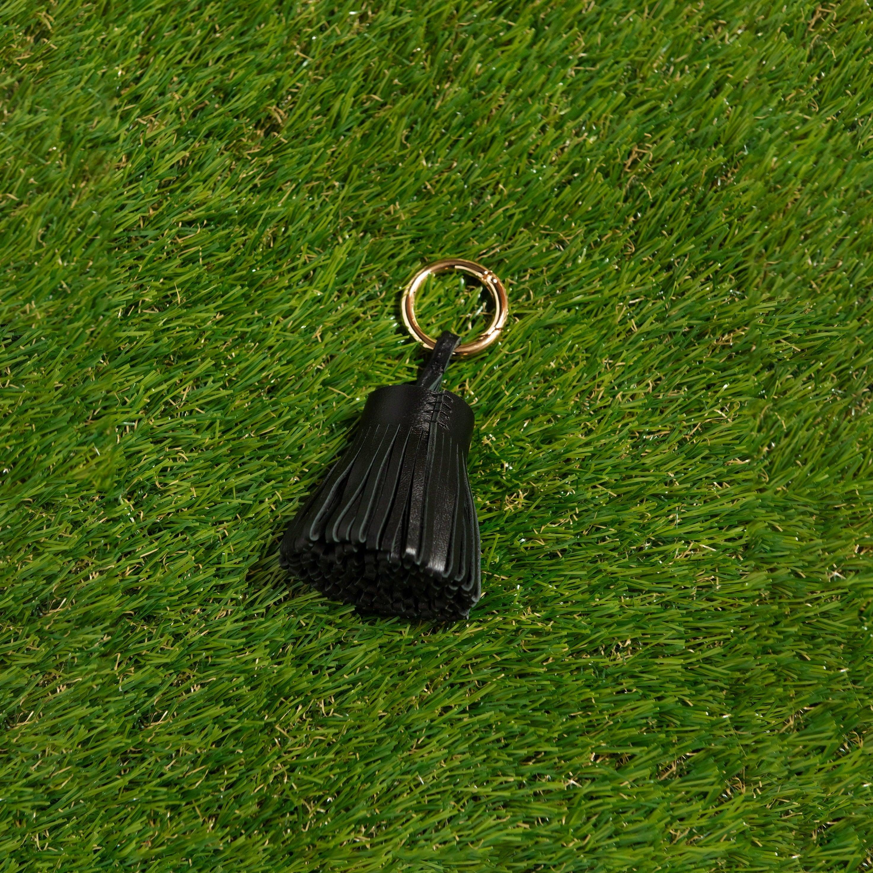 Skyler Blue’s black 100% genuine leather tassel.