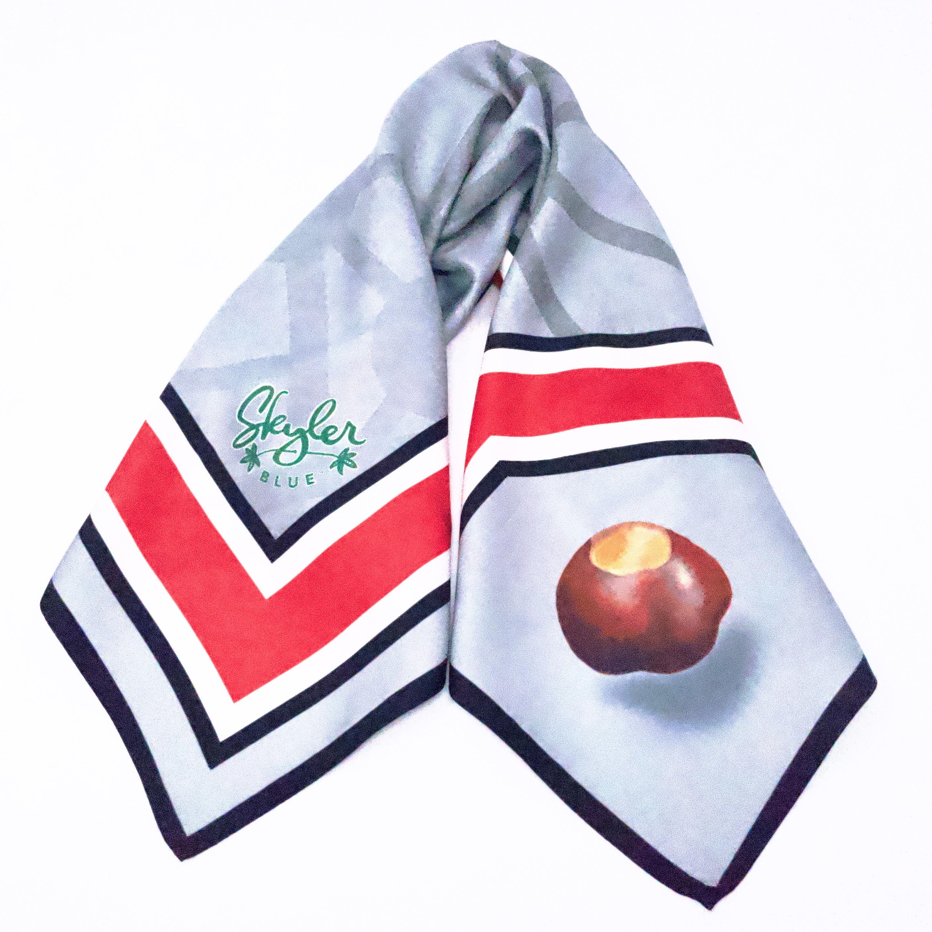 Skyler Blue’s The Columbus 60-centimeter 100% silk twill scarf