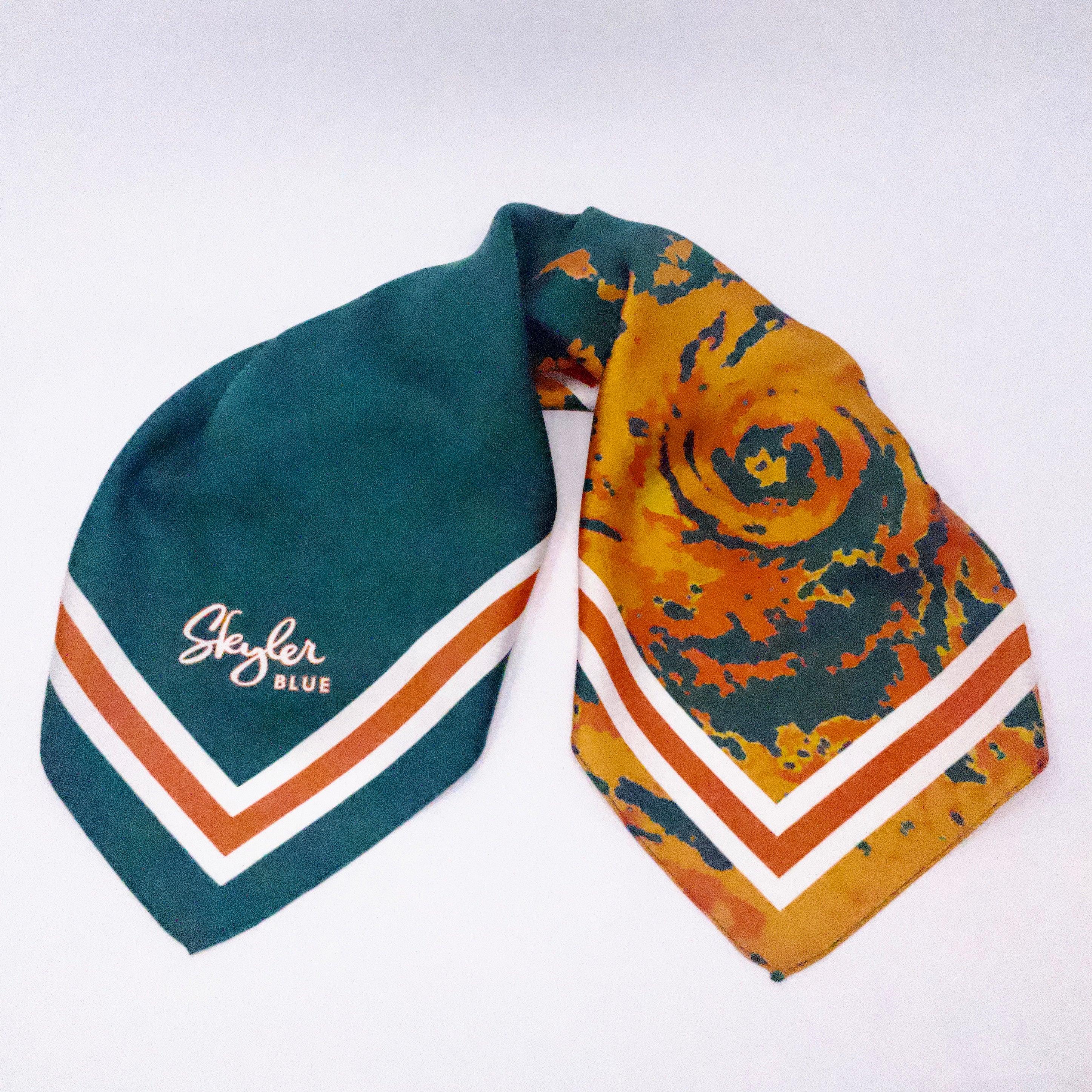 Skyler Blue’s The Coral Gables 60-centimeter 100% silk twill scarf