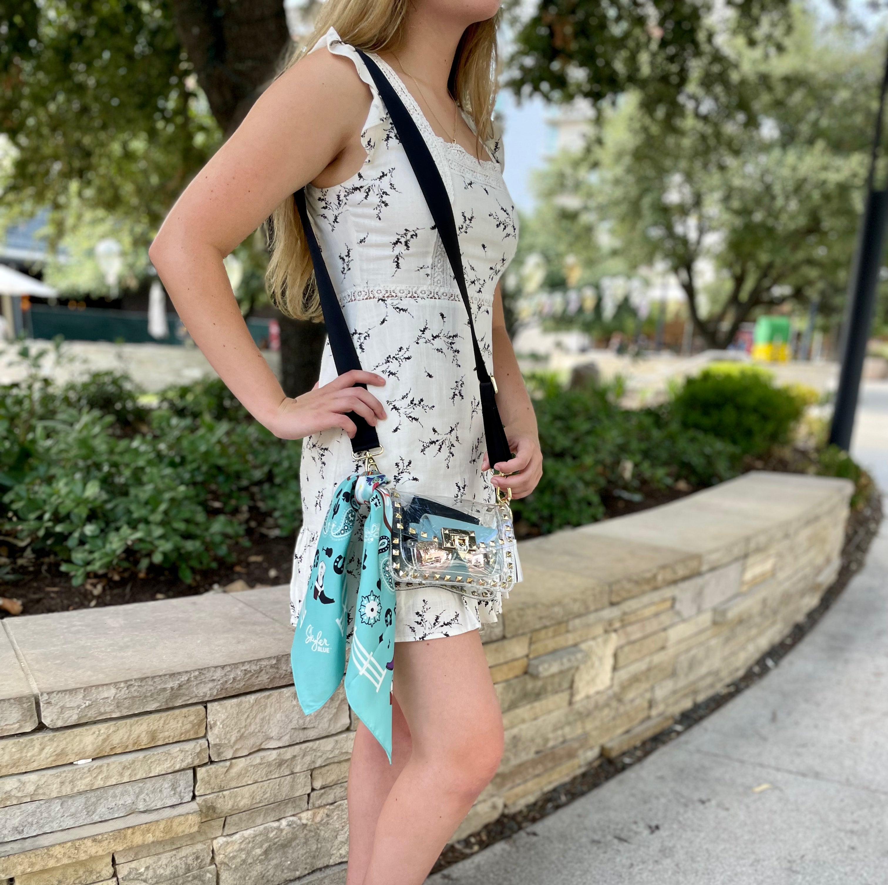 The Rodeo Clear Small Studded Bag