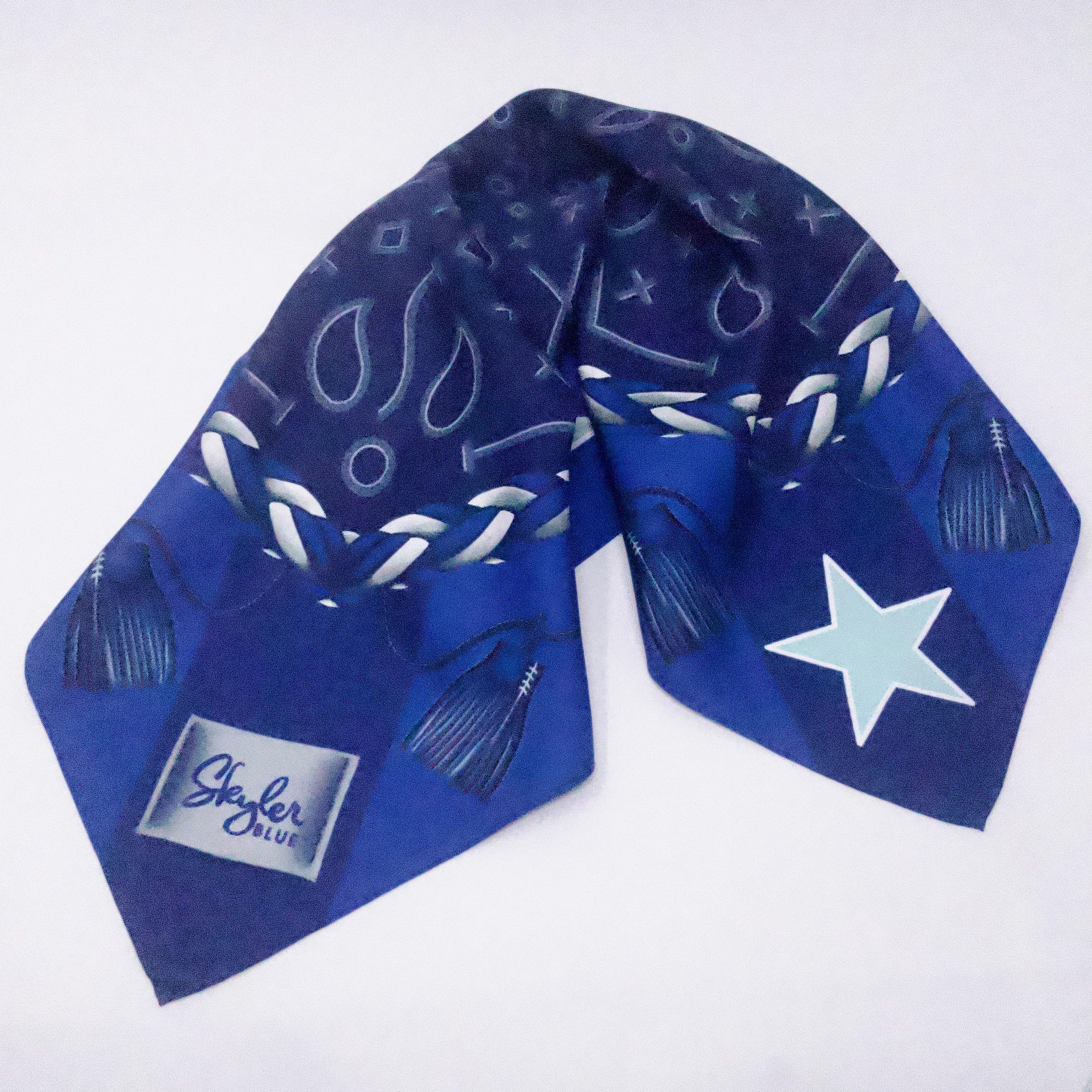 Skyler Blue’s The Dallas 001 60-centimeter 100% silk twill scarf