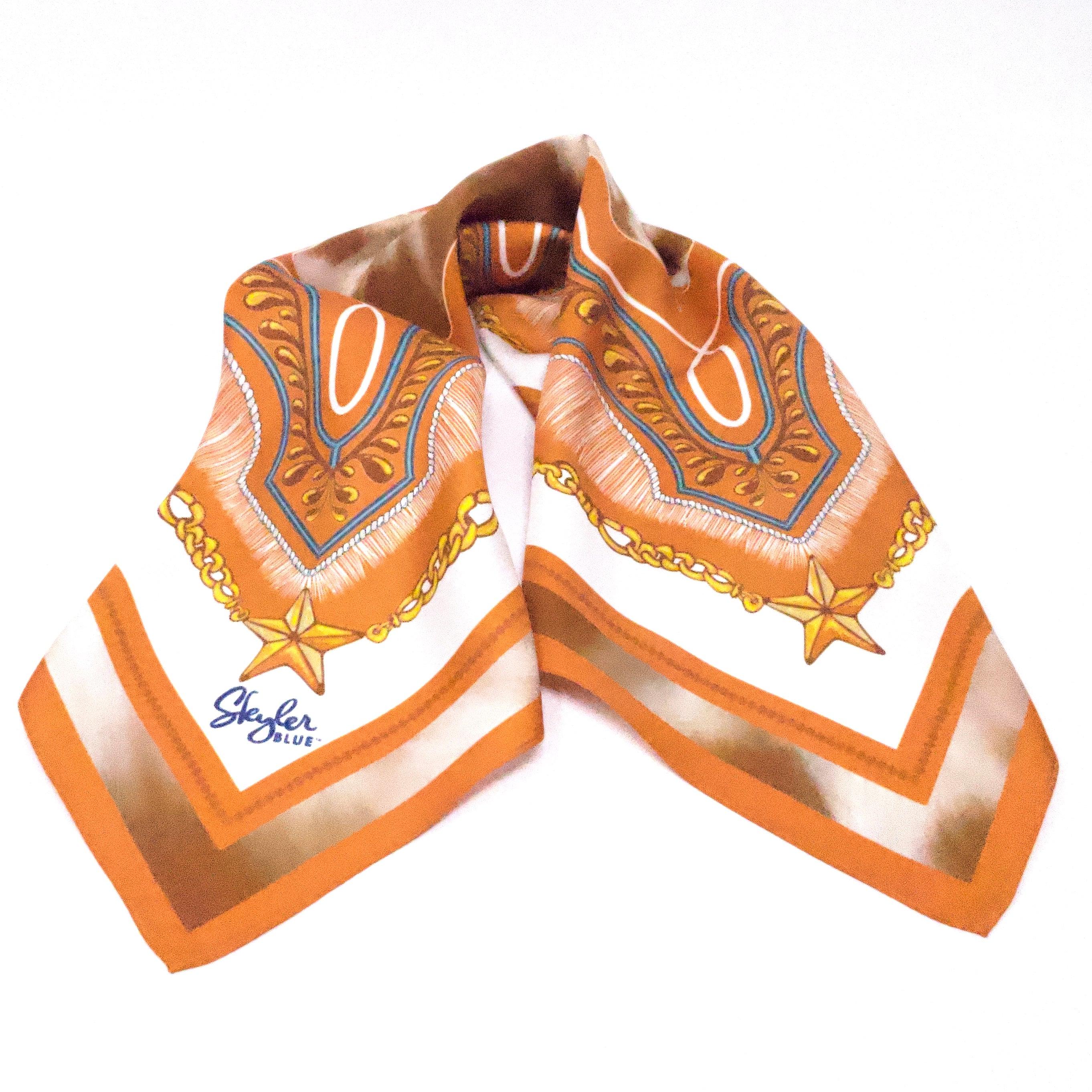 Skyler Blue’s The Austin 001 60-centimeter 100% silk twill scarf