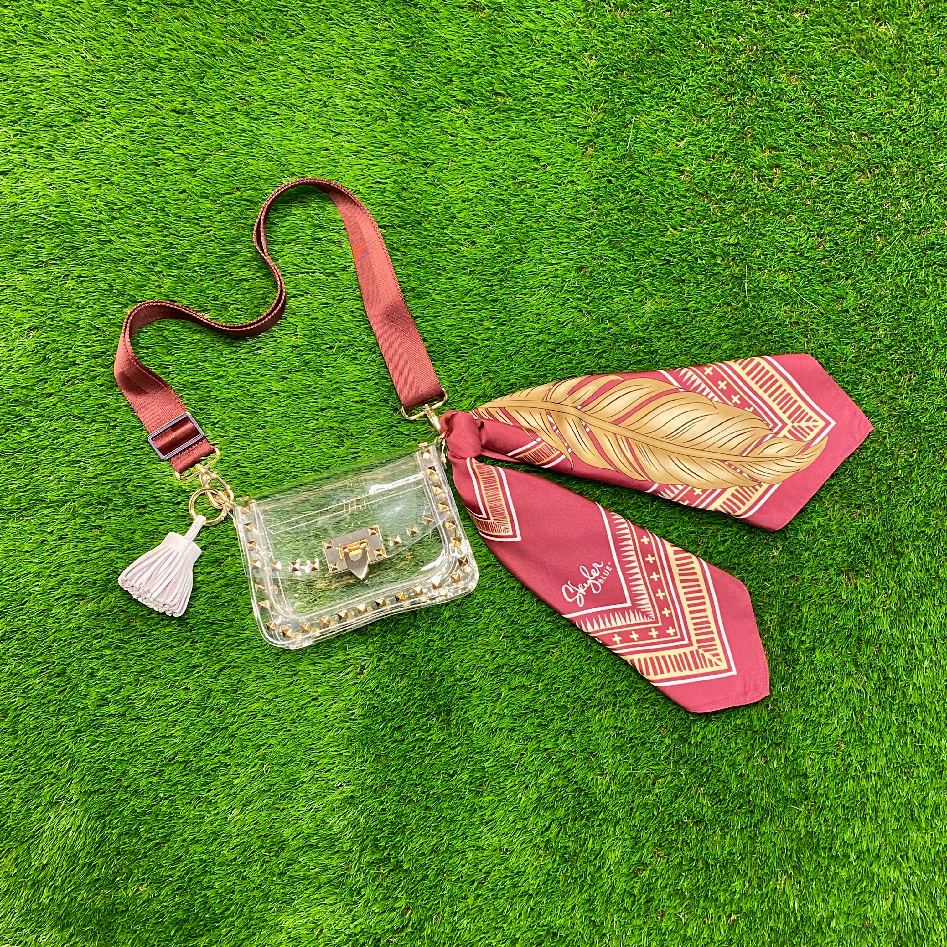 The Tallahassee Clear Small Studded Bag