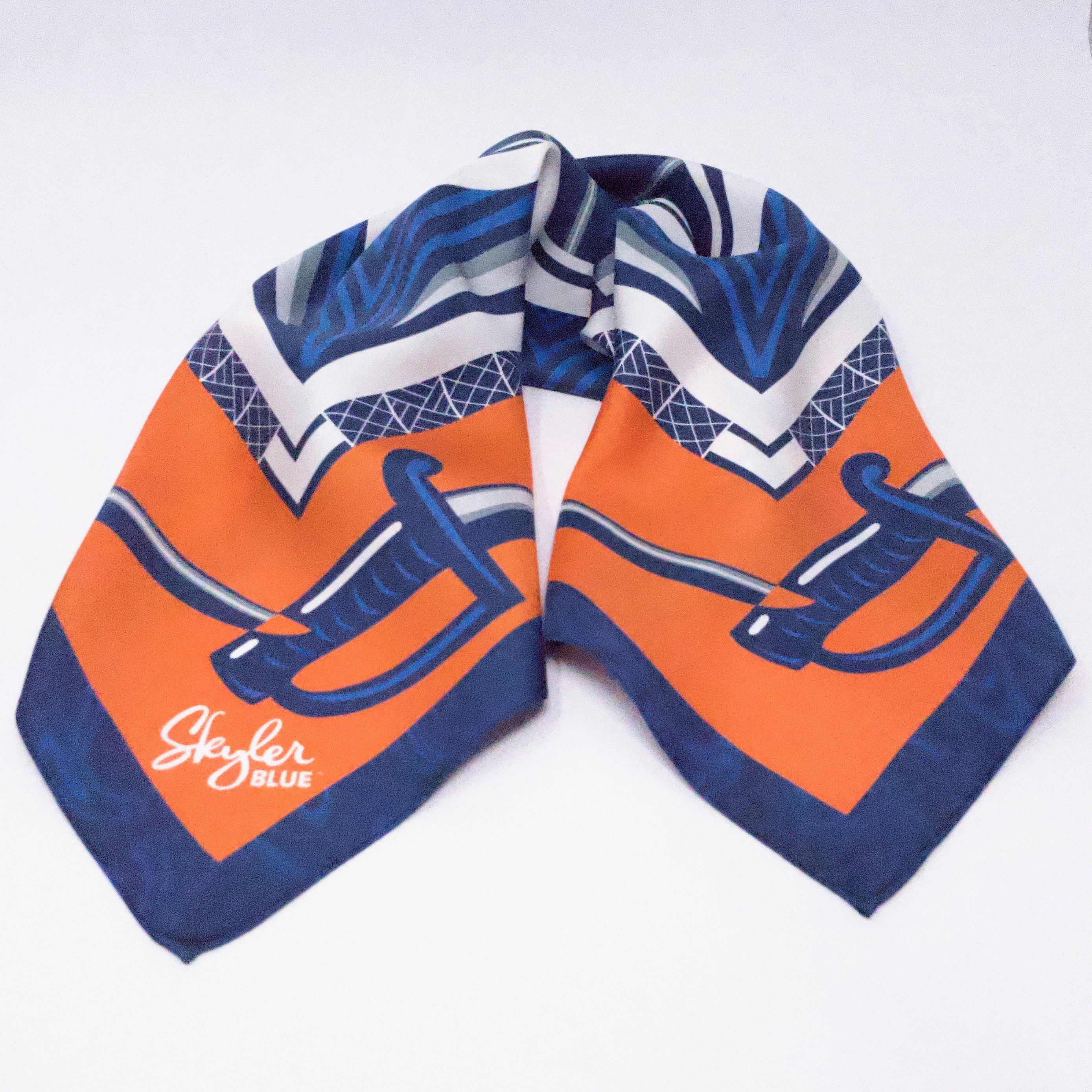 Skyler Blue’s The Charlottesville 60-centimeter 100% silk twill scarf