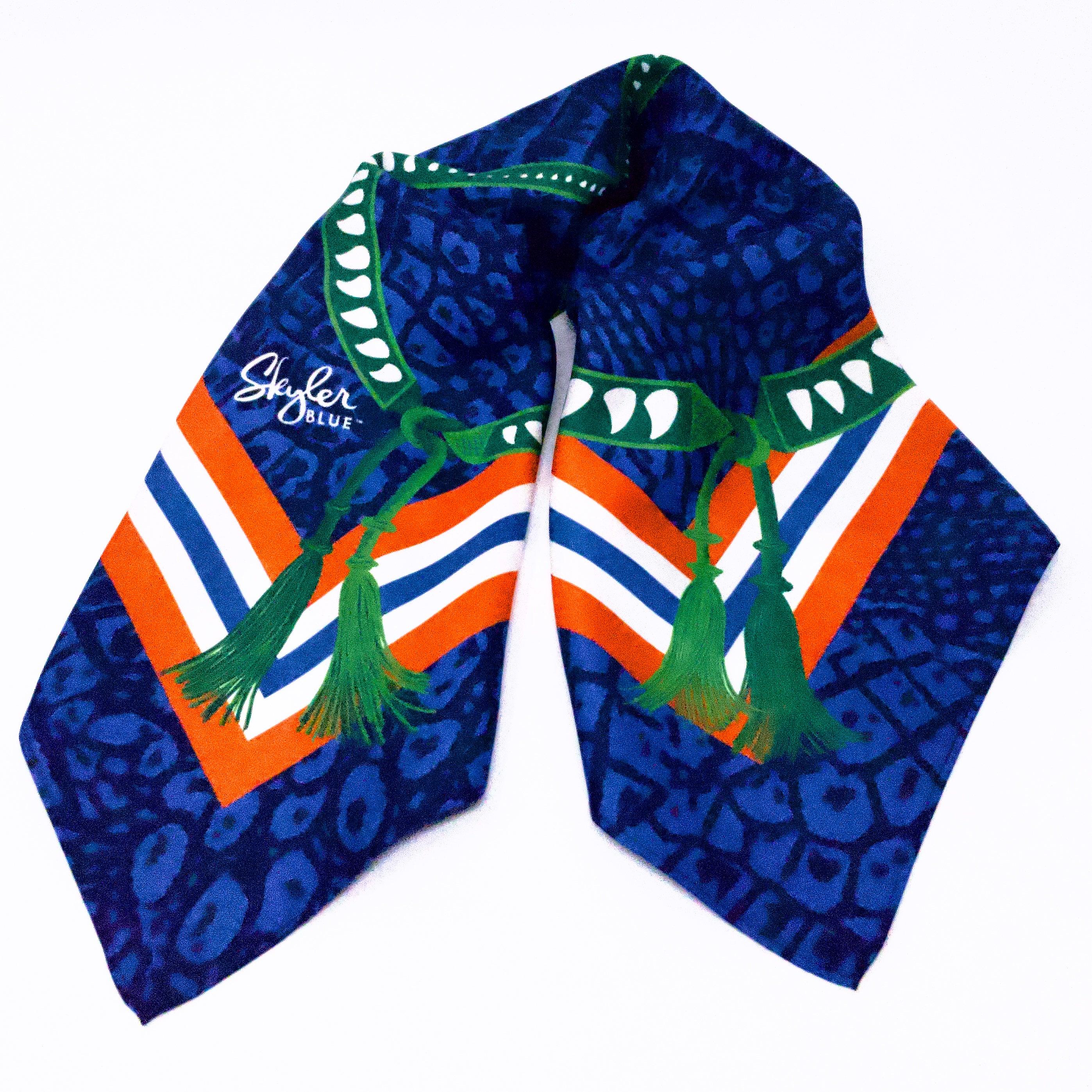 Skyler Blue’s The Gainesville 60-centimeter 100% silk twill scarf