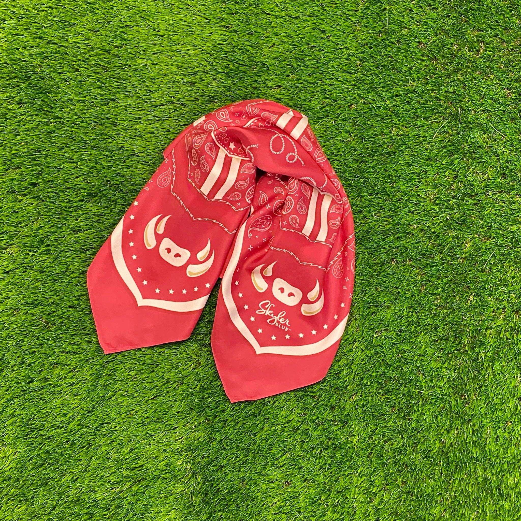 Skyler Blue’s The Fayetteville 60-centimeter 100% silk twill scarf