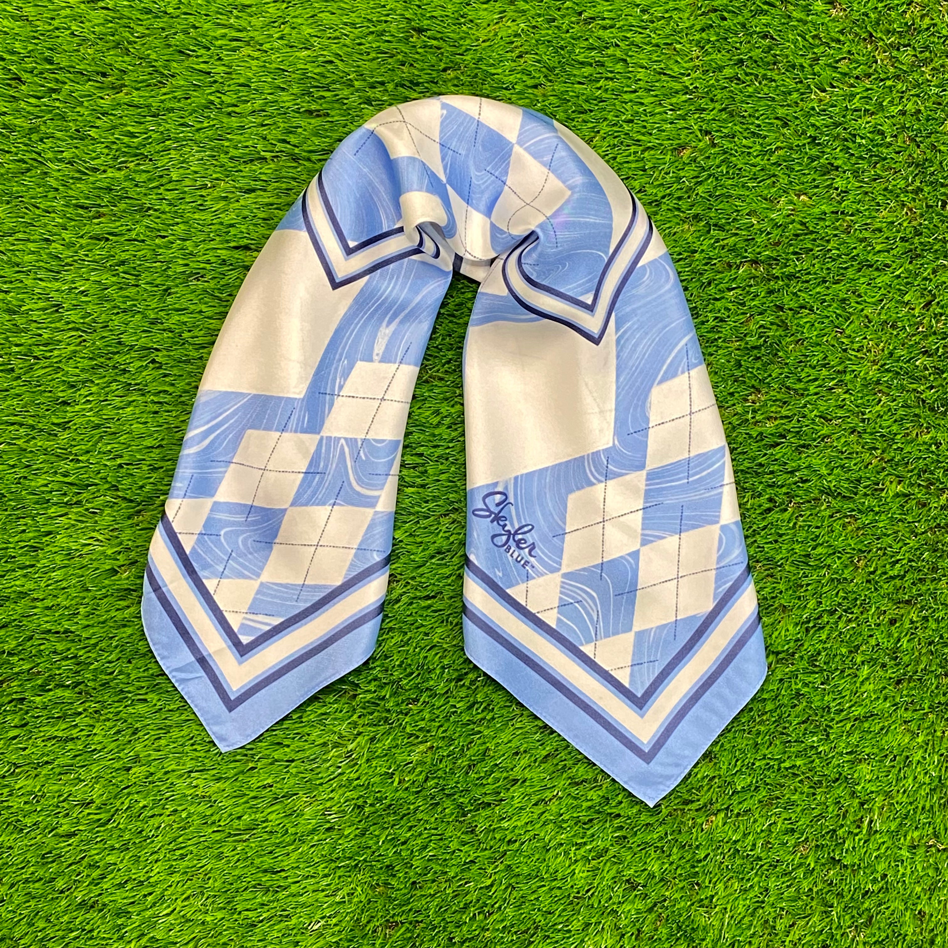 Skyler Blue’s The Chapel Hill 60-centimeter 100% silk twill scarf