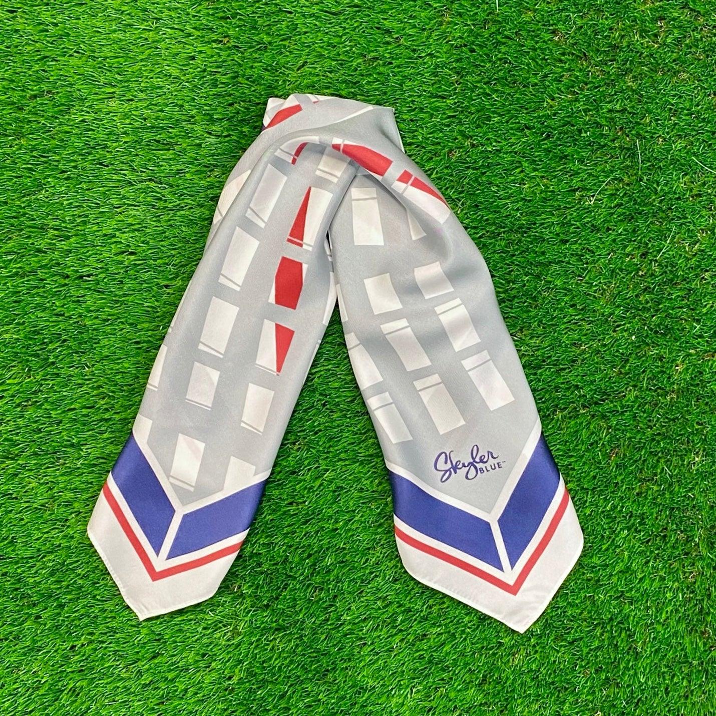 Skyler Blue’s The Dome - Go Texan Day 60-centimeter 100% silk twill scarf