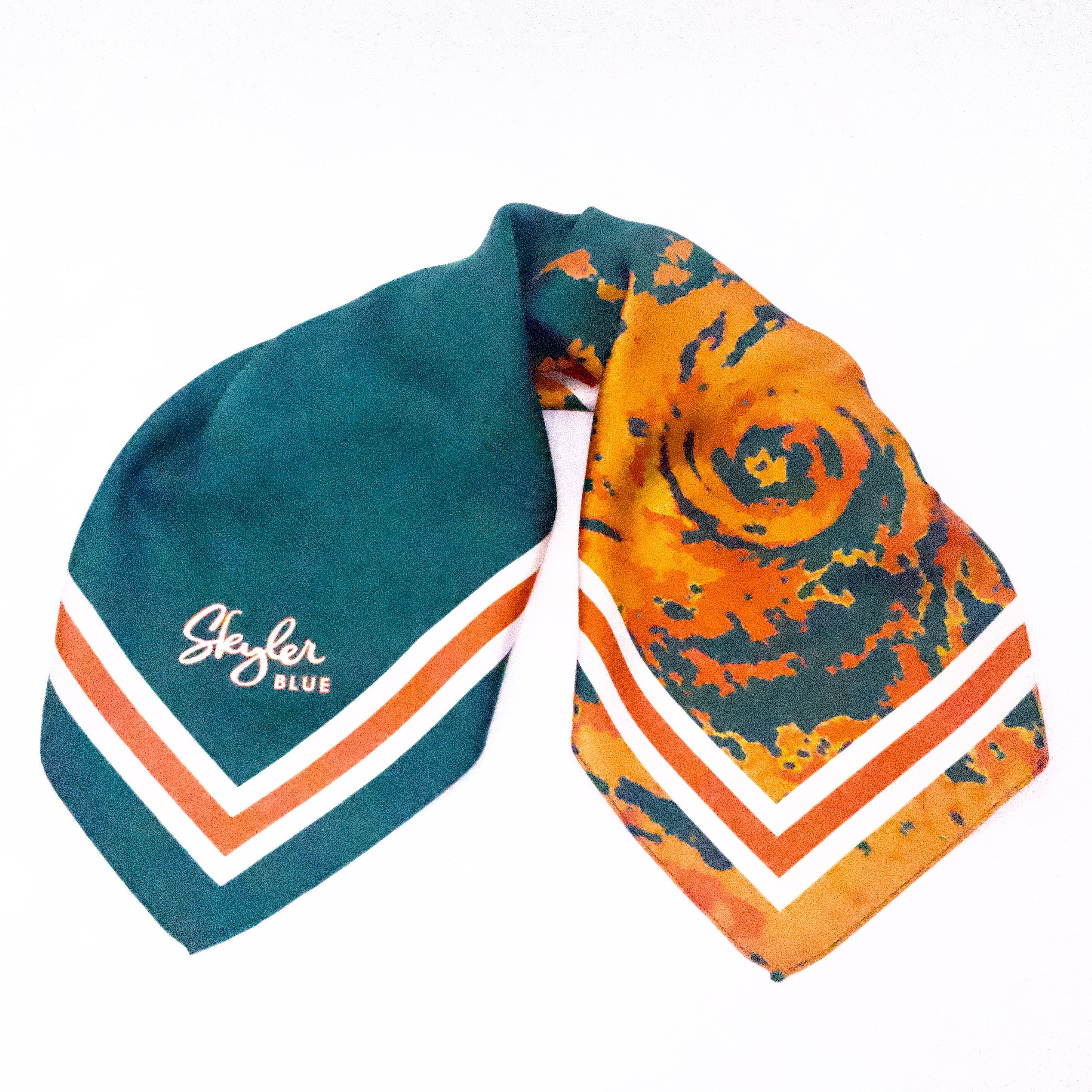 Skyler Blue’s The Coral Gables 60-centimeter 100% silk twill scarf