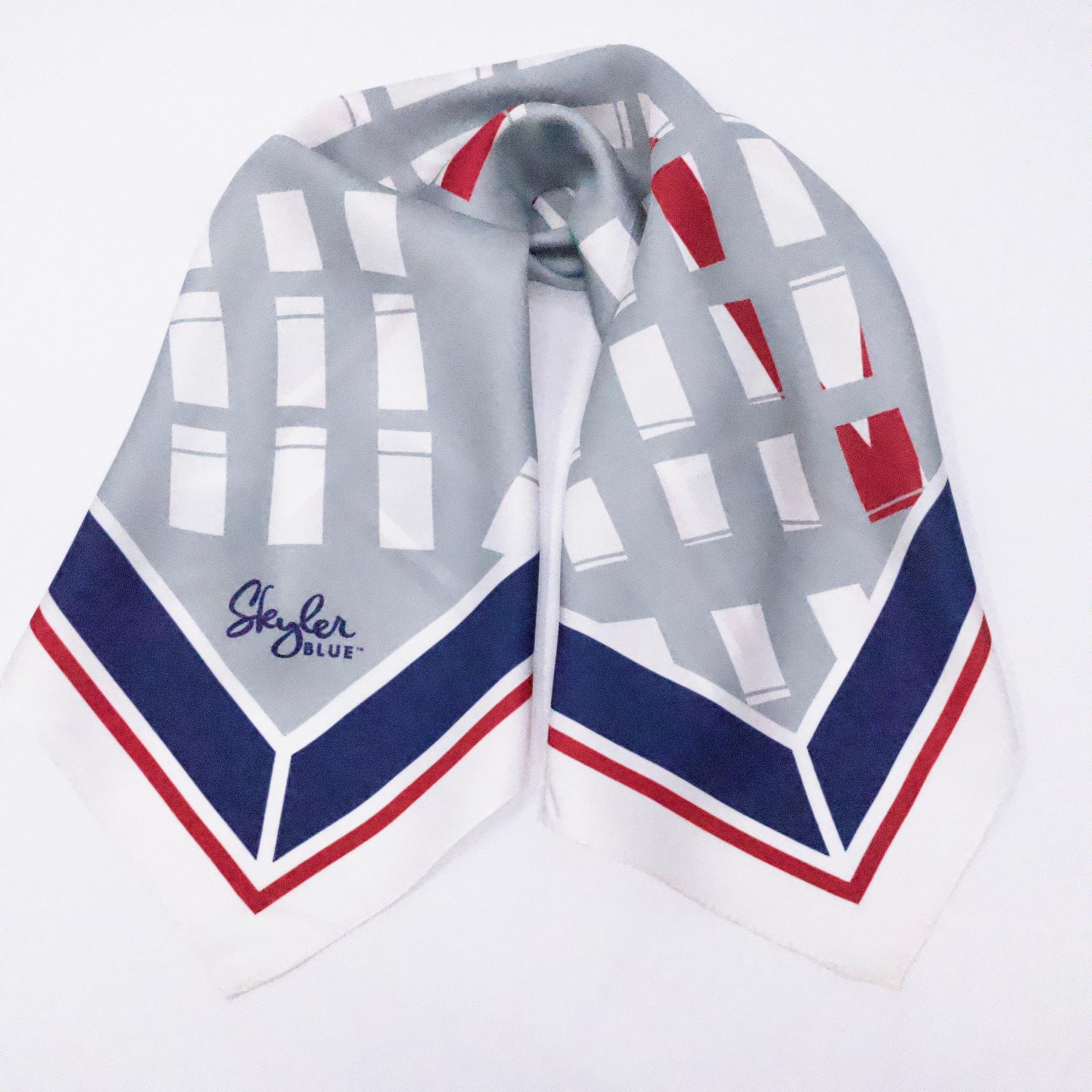 Skyler Blue’s The Dome - Go Texan Day 60-centimeter 100% silk twill scarf