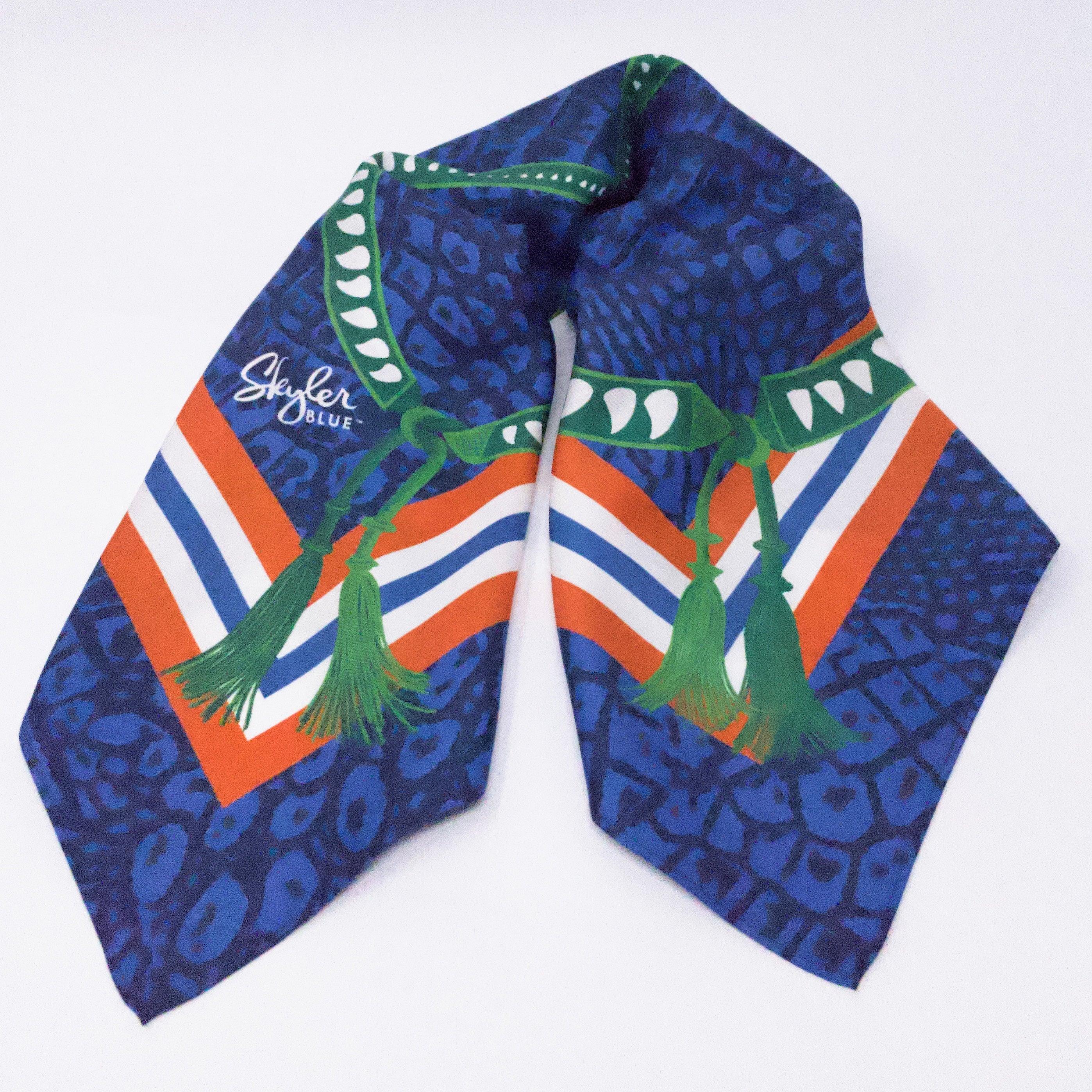 Skyler Blue’s The Gainesville 60-centimeter 100% silk twill scarf