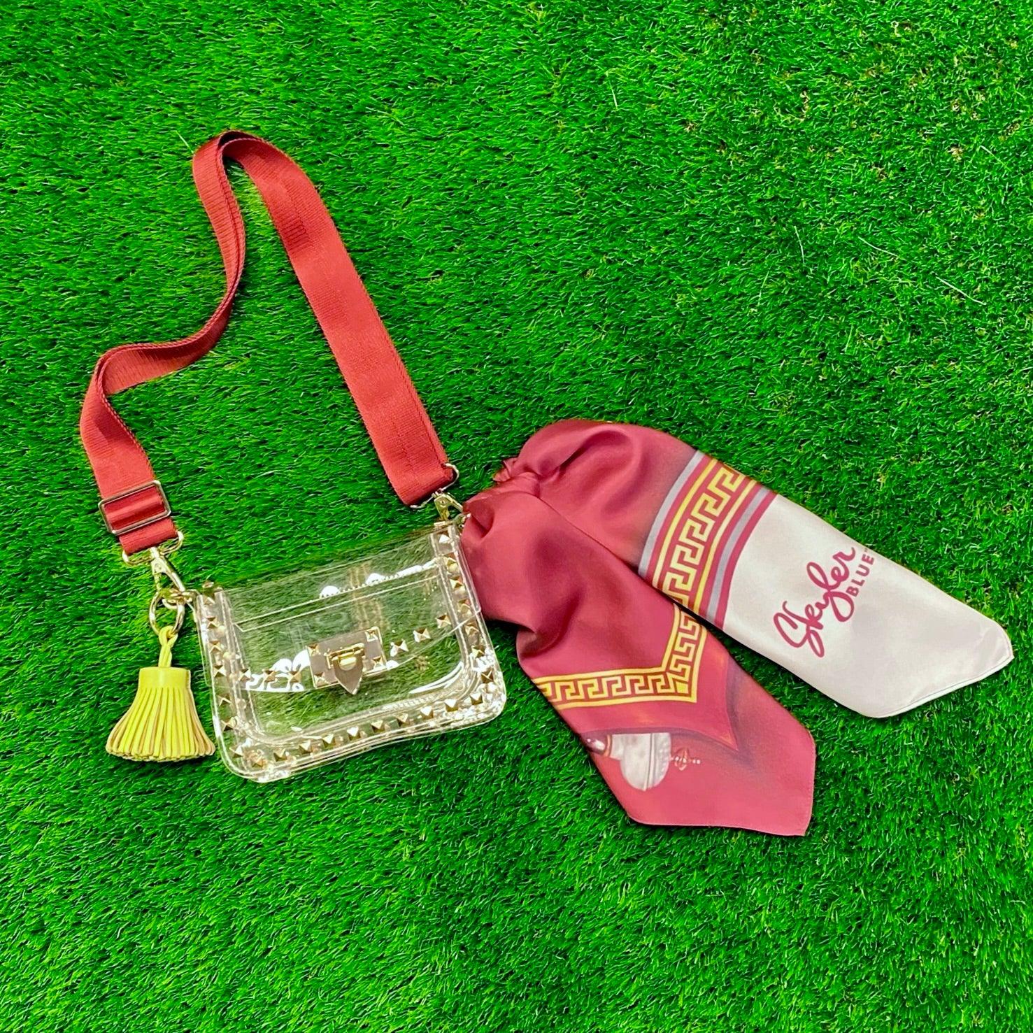 The Troy 001 Clear Small Studded Bag