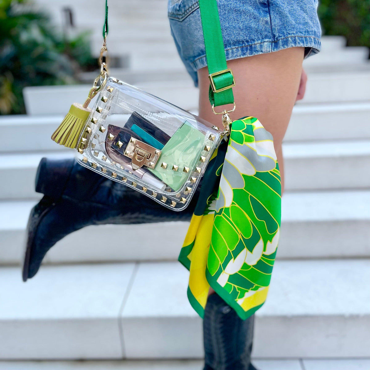 The Eugene Clear Small Studded Bag - Main Image