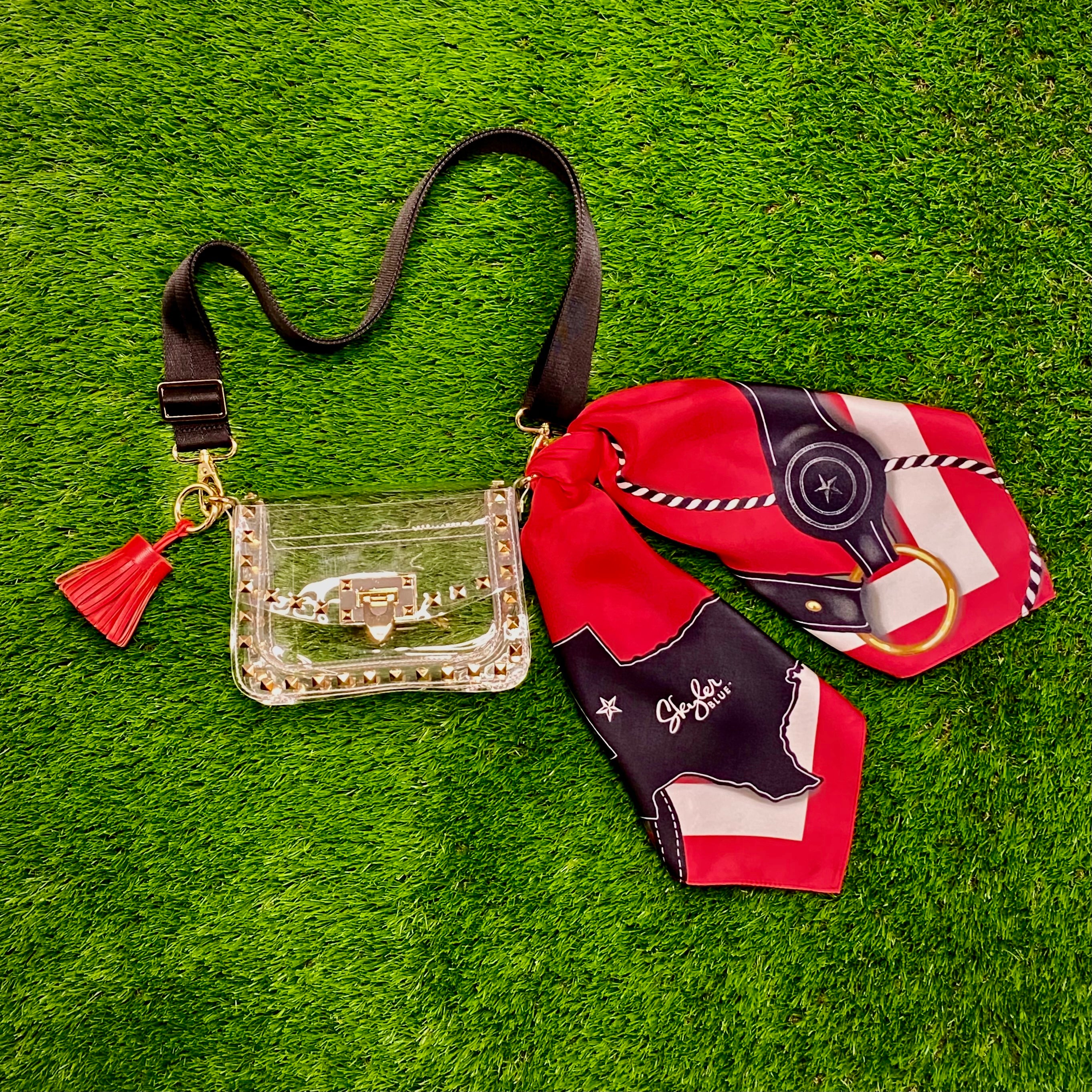 The Lubbock Clear Small Studded Bag