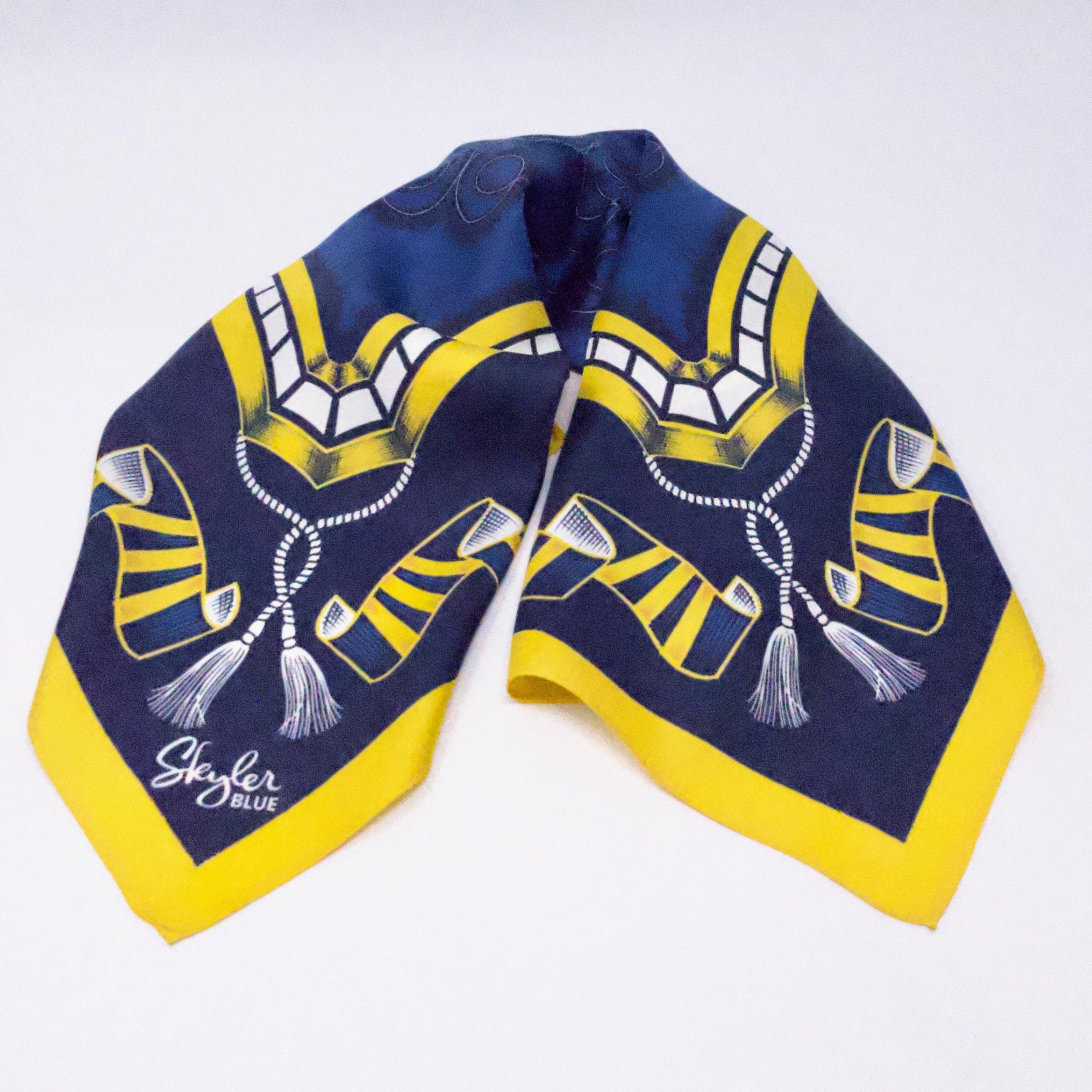 Skyler Blue’s The Ann Arbor 60-centimeter 100% silk twill scarf