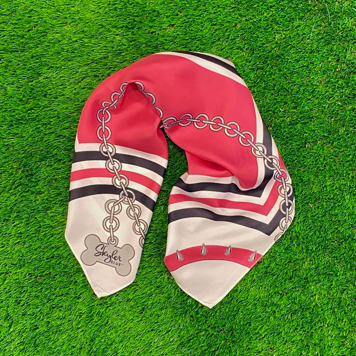 Skyler Blue’s The Athens 001 60-centimeter 100% silk twill scarf