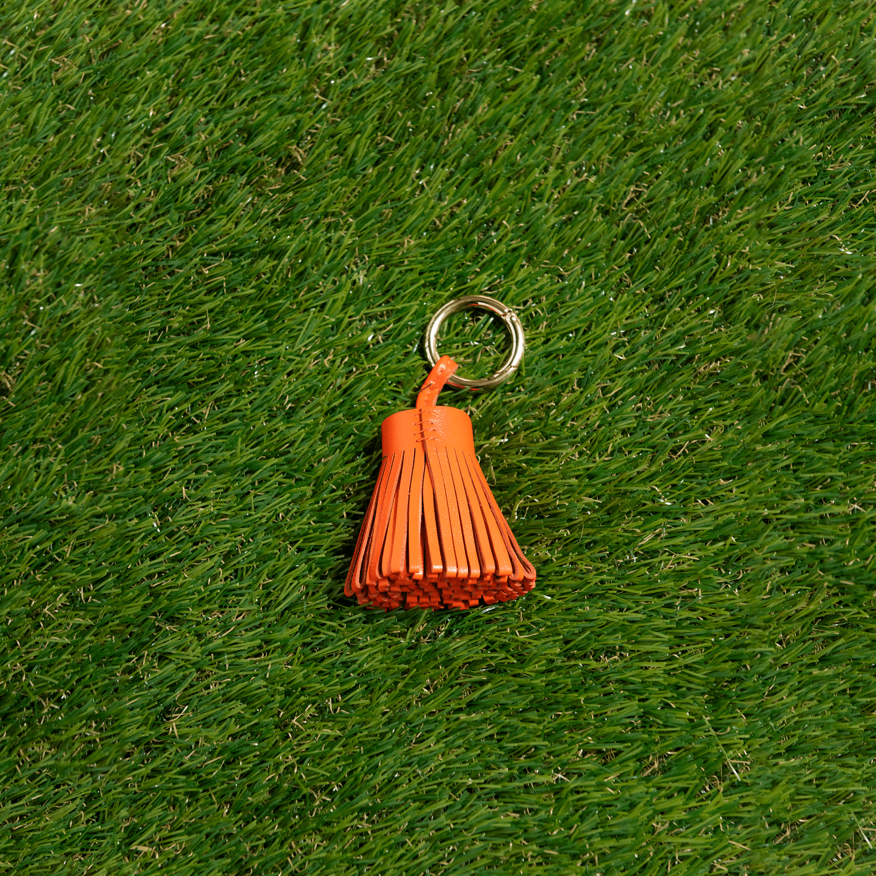 True Orange Leather Tassel