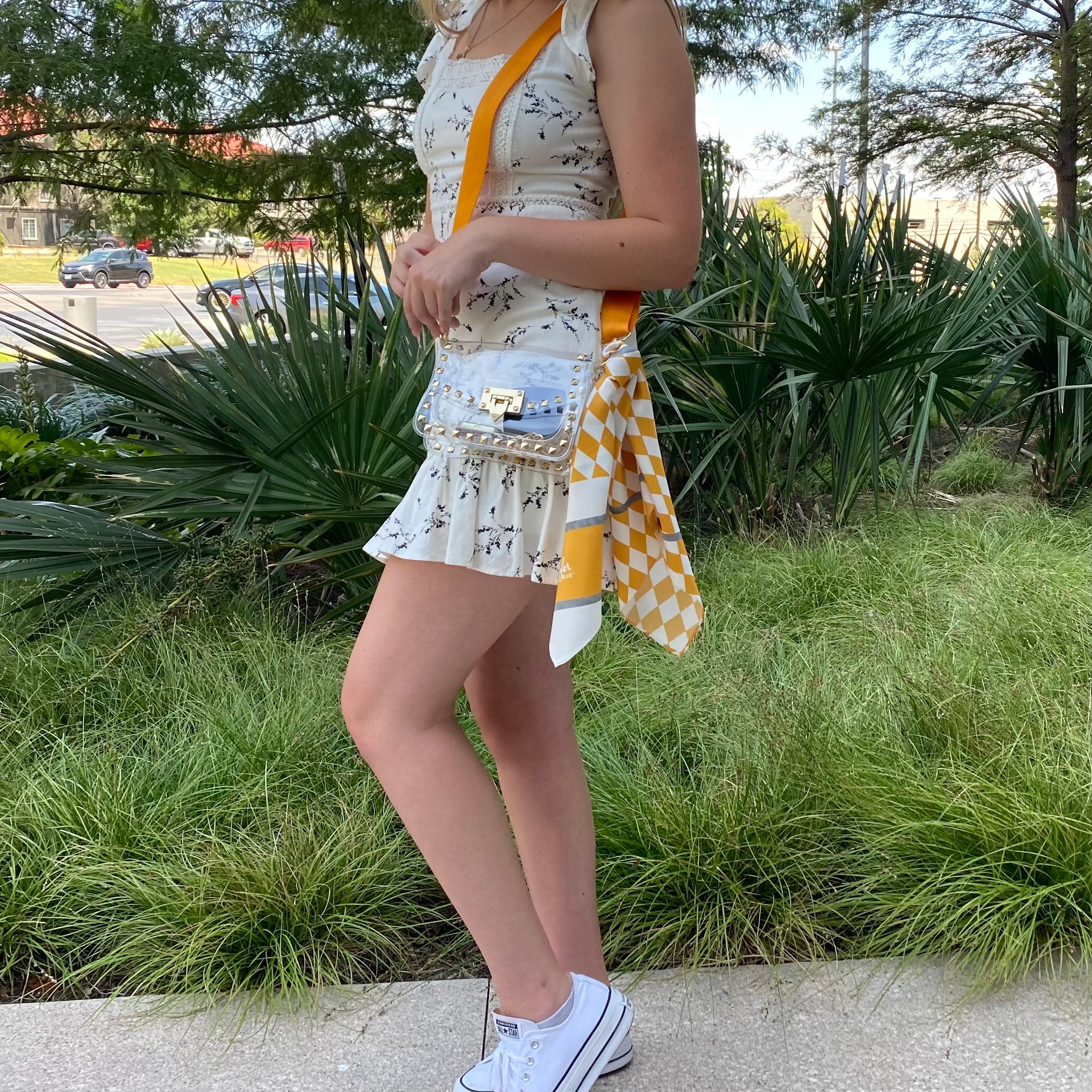 The Knoxville Clear Small Studded Bag