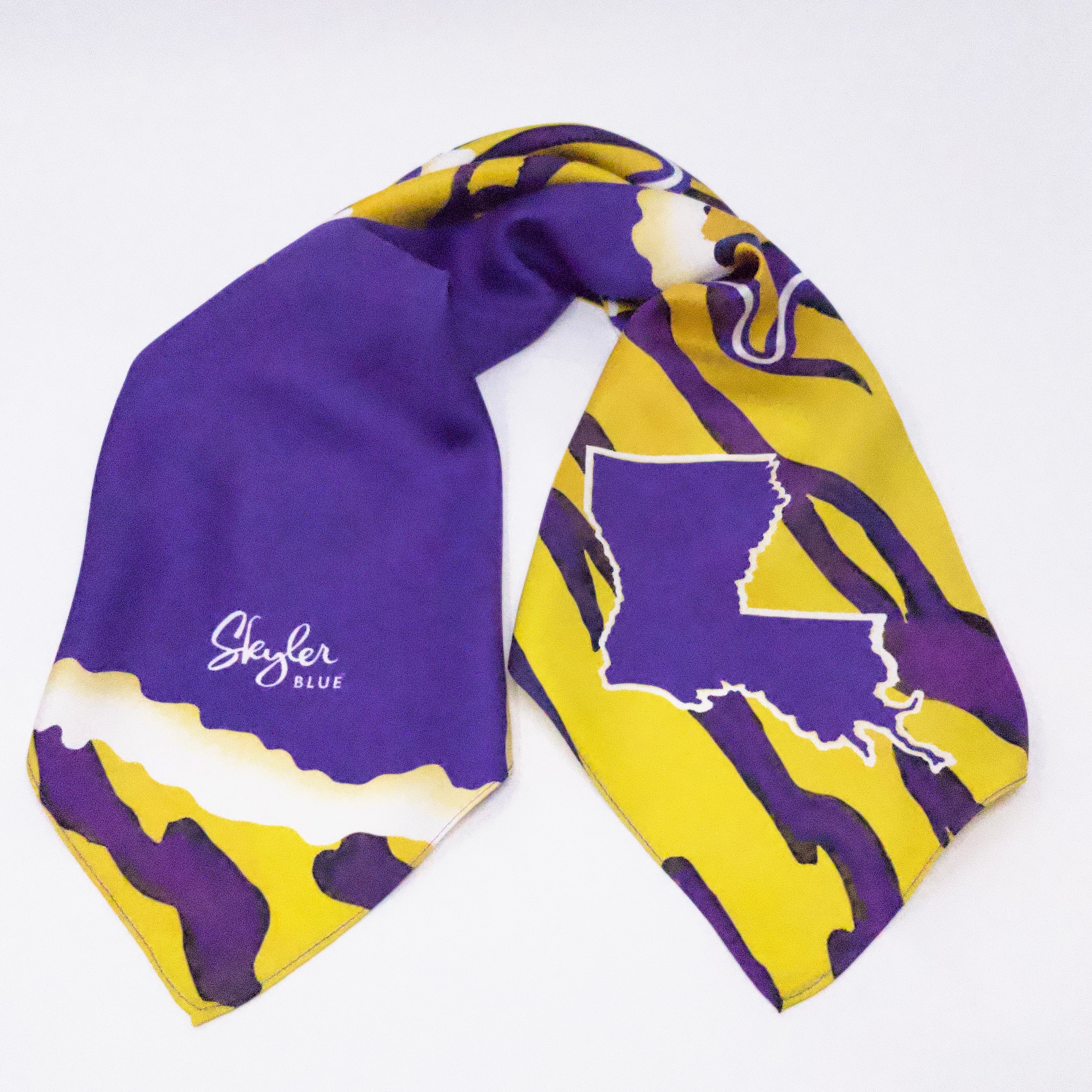 Skyler Blue’s The Baton Rouge 60-centimeter 100% silk twill scarf